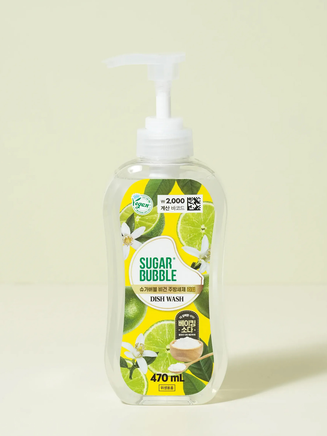 Sugar Bubble Vegan Kitchen Detergent 470 ml Lime Flavor