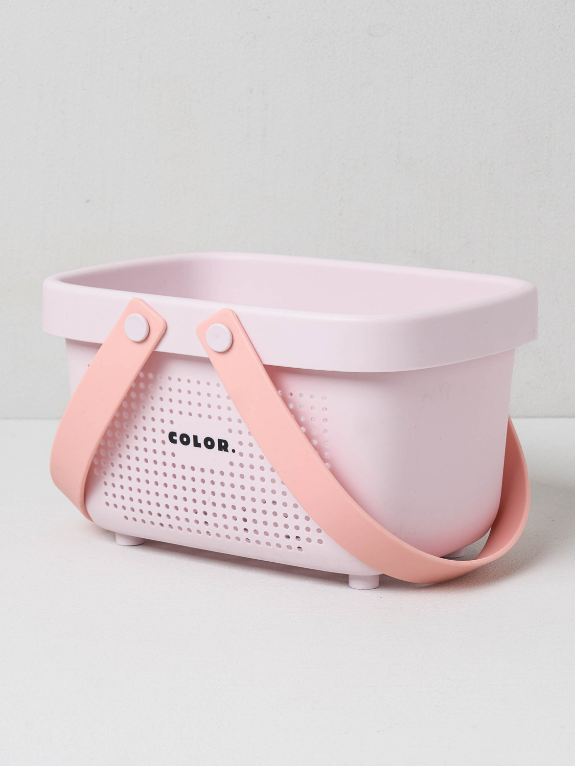 handle bath basket small pink
