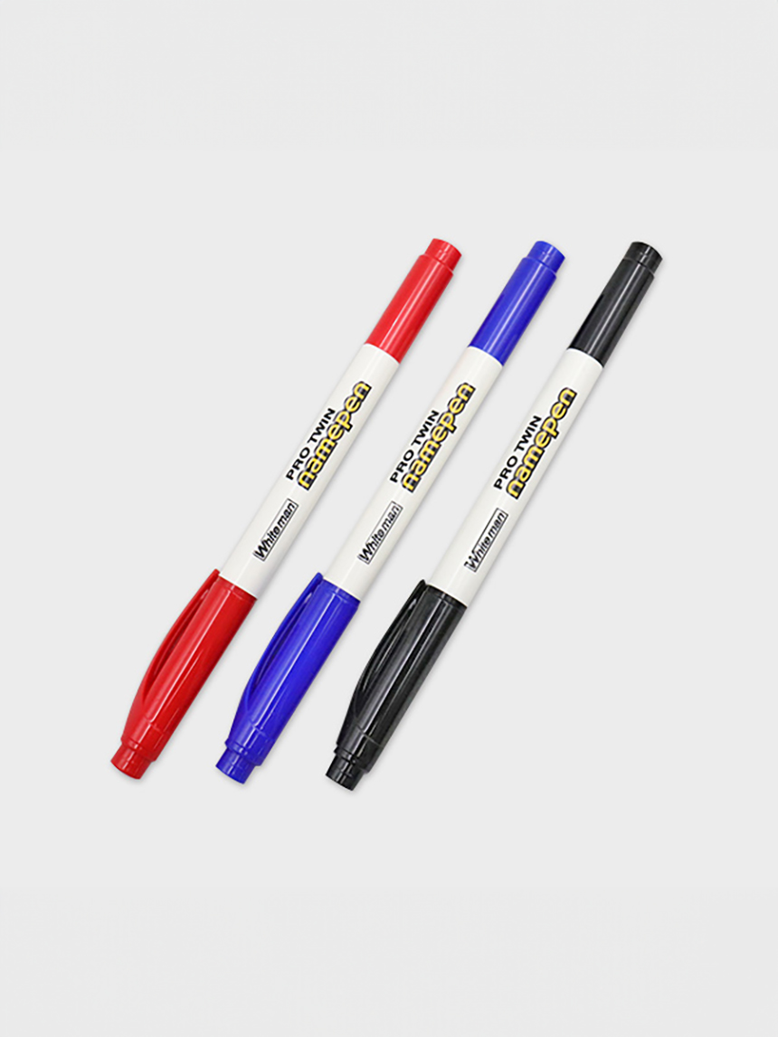 Twin name pen black blue red 3pcs