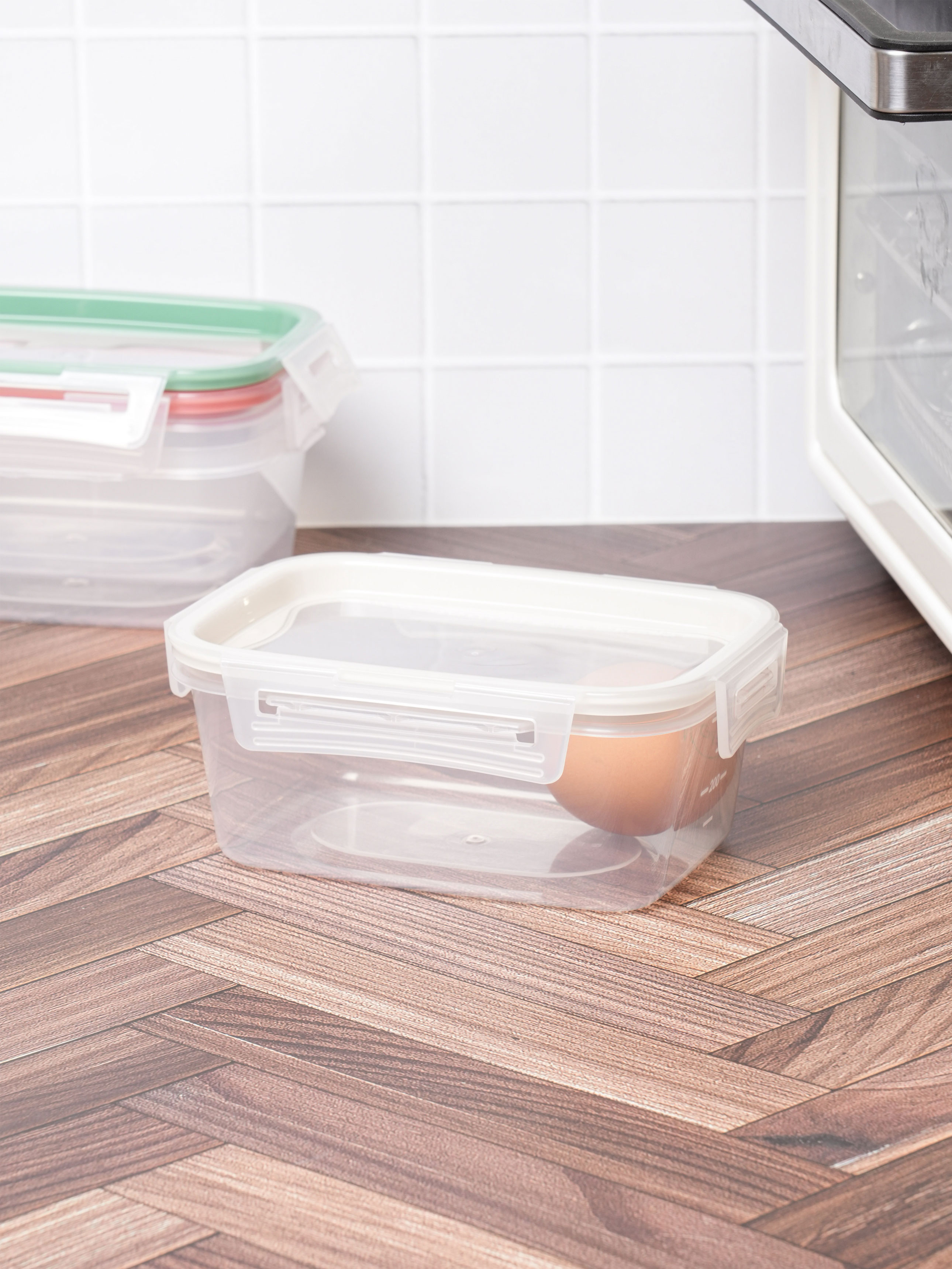 Made in Japan KEEP LOCK rectangular airtight container (M) 3 pieces