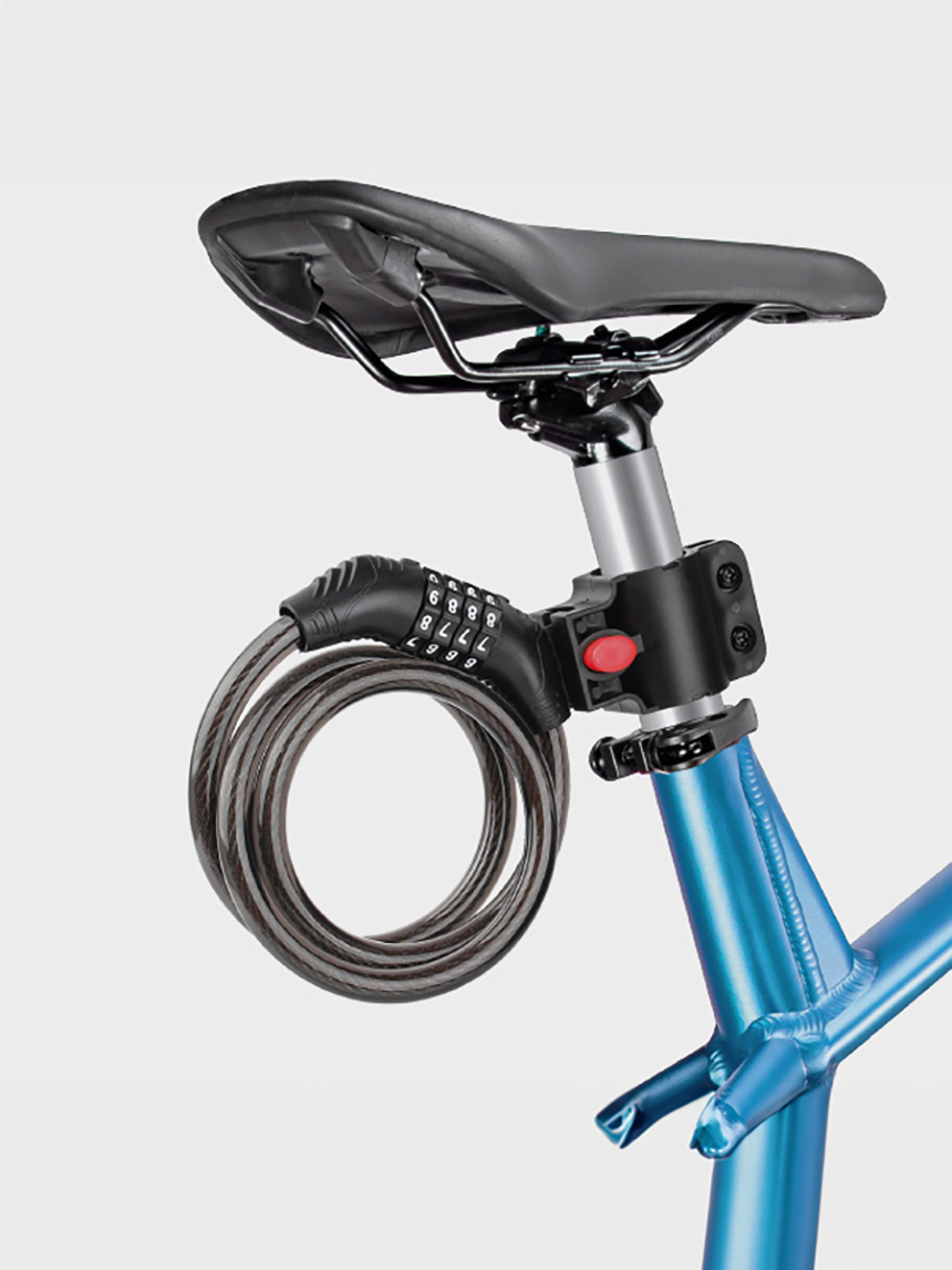 Includes dial lock bracket for bicycle