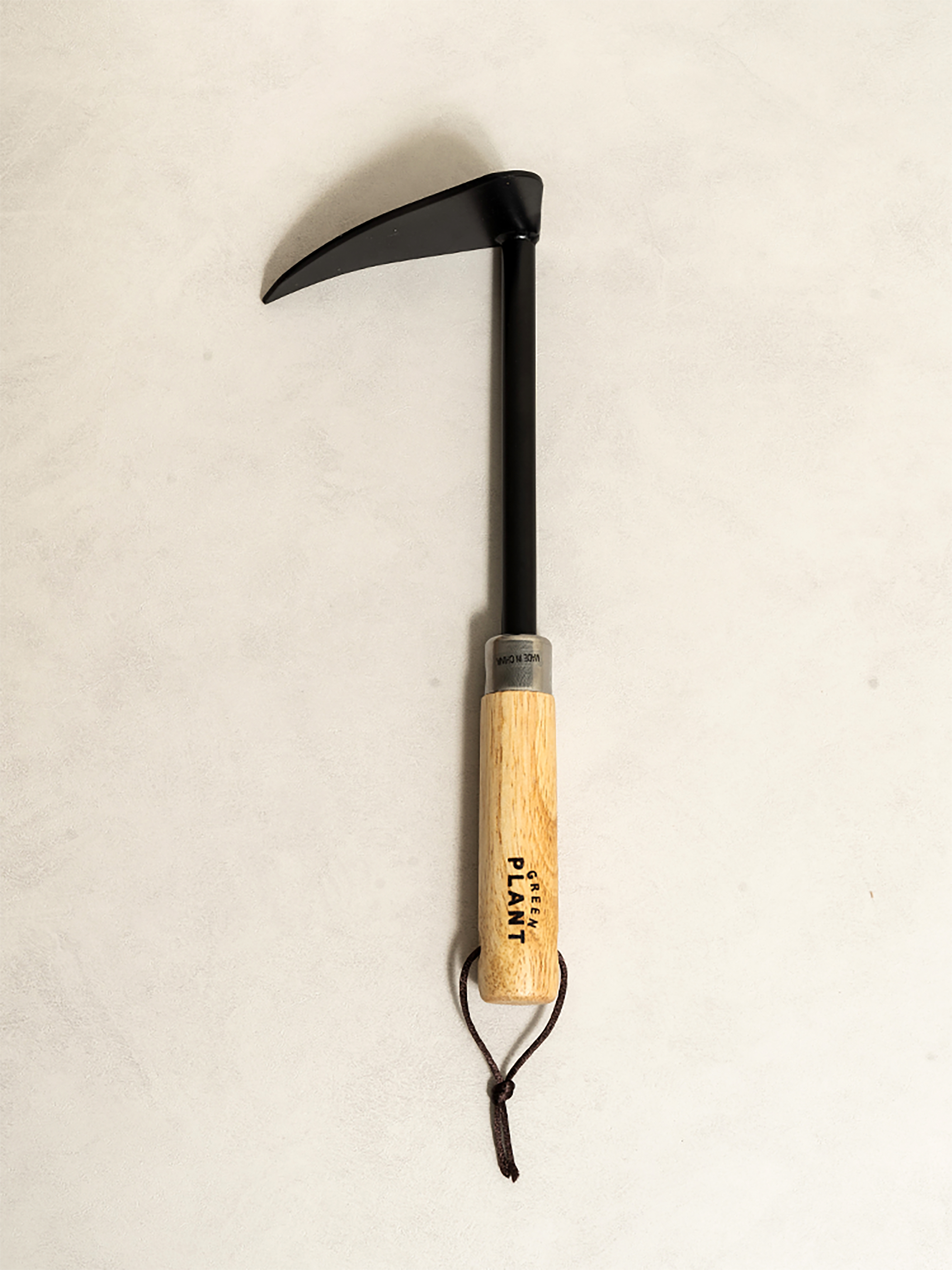 Rubber wood handle gardening hoe