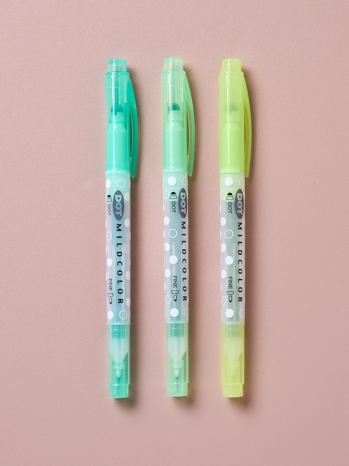 Dakku Dot Highlighter Green 3pcs