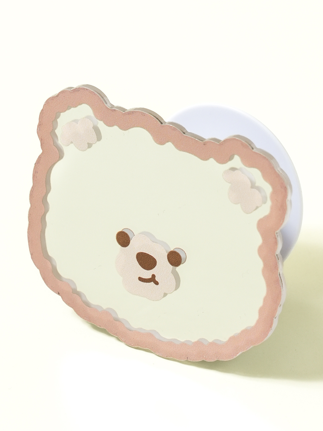 거울 접착식 팝핑거 곰돌이