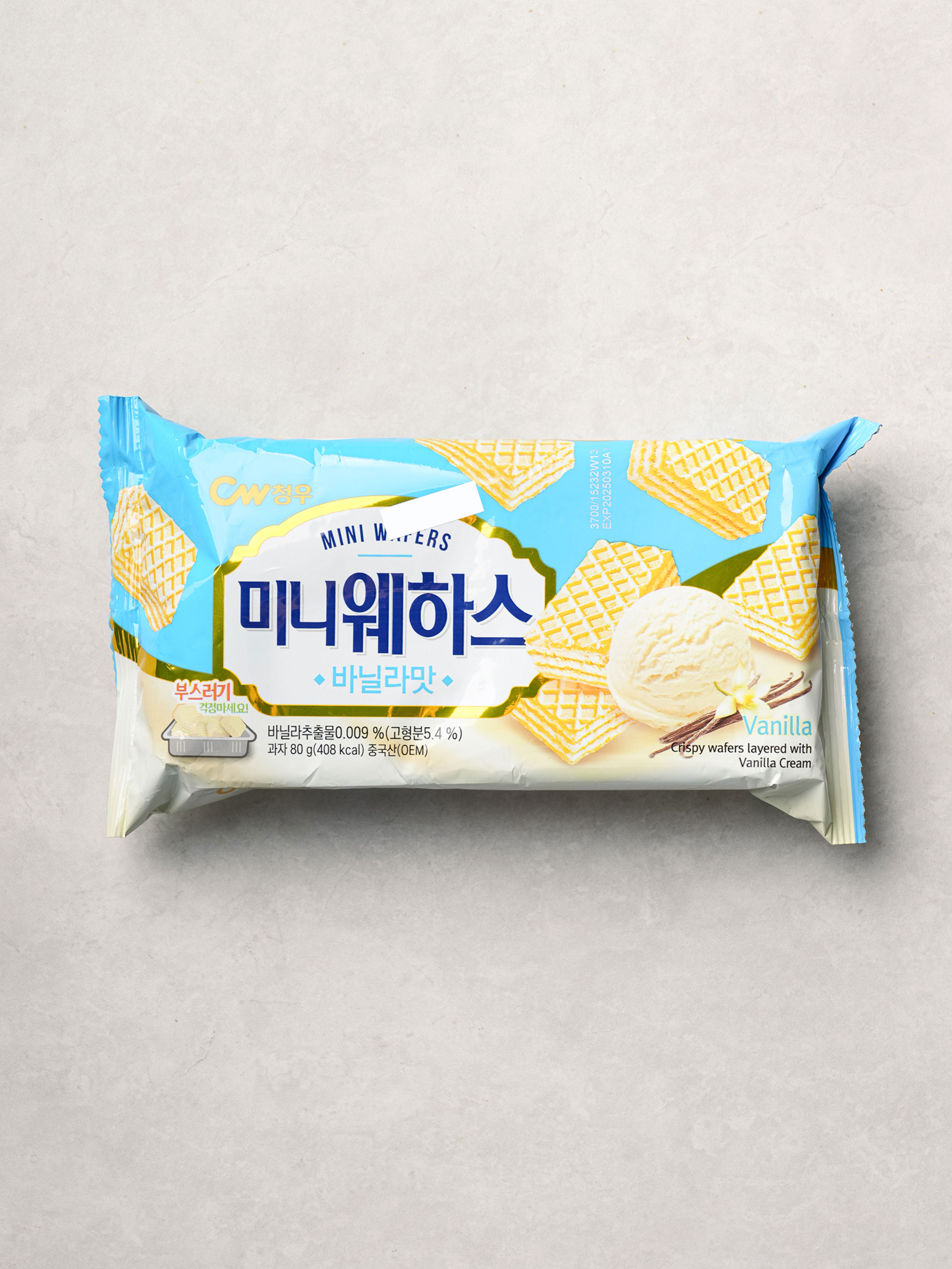 Cheongwoo Mini Wafers Vanilla Flavor 80g