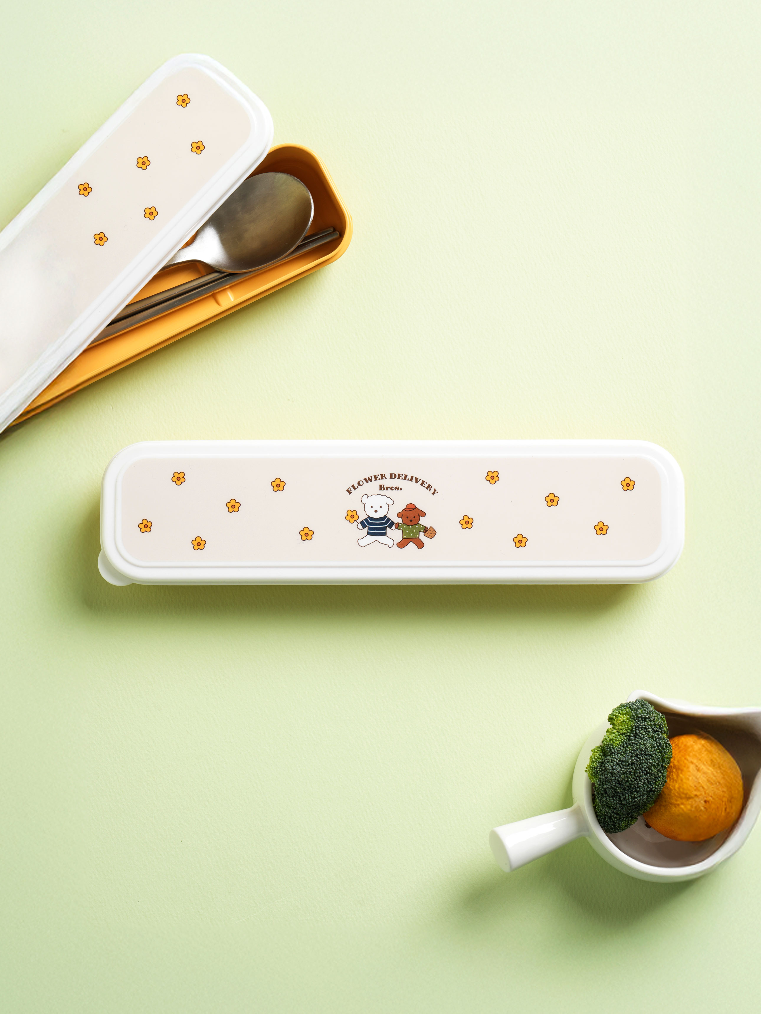 Bear spoon case 24 cm yellow