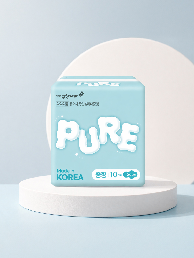 [100 won per piece] Pure Clean Sanitary Napkin Medium Size 10 P