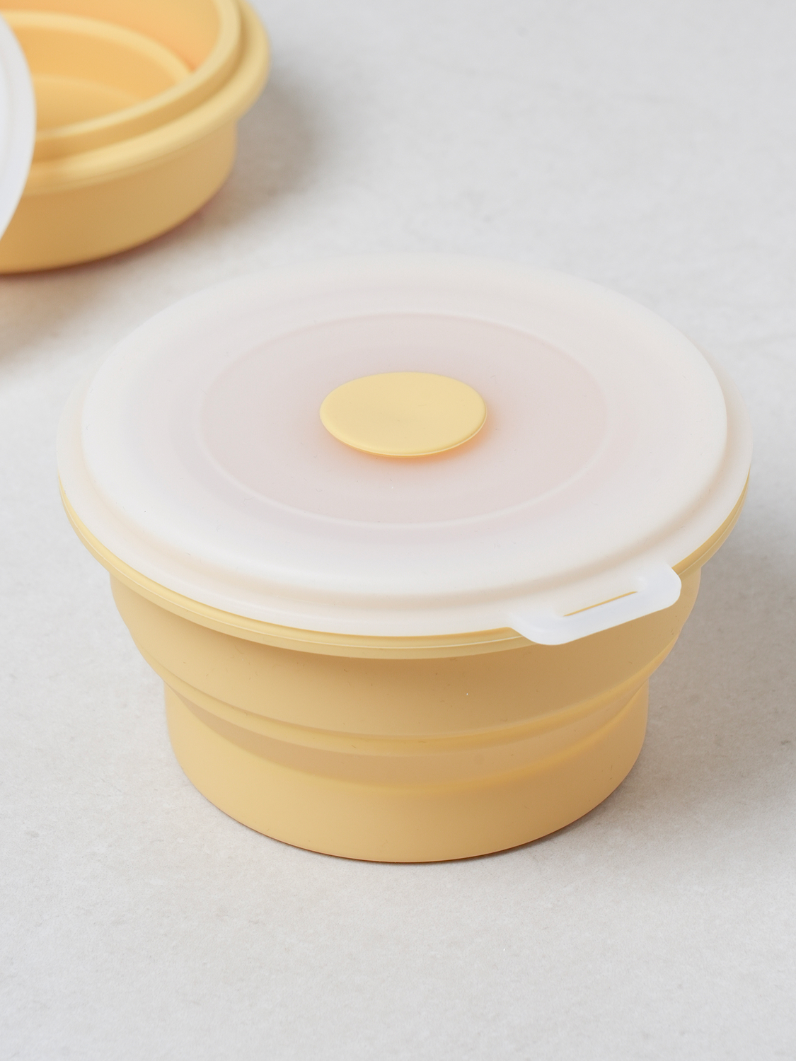 Silicone Steam Hole Collapsible Storage Container 500 ml Round