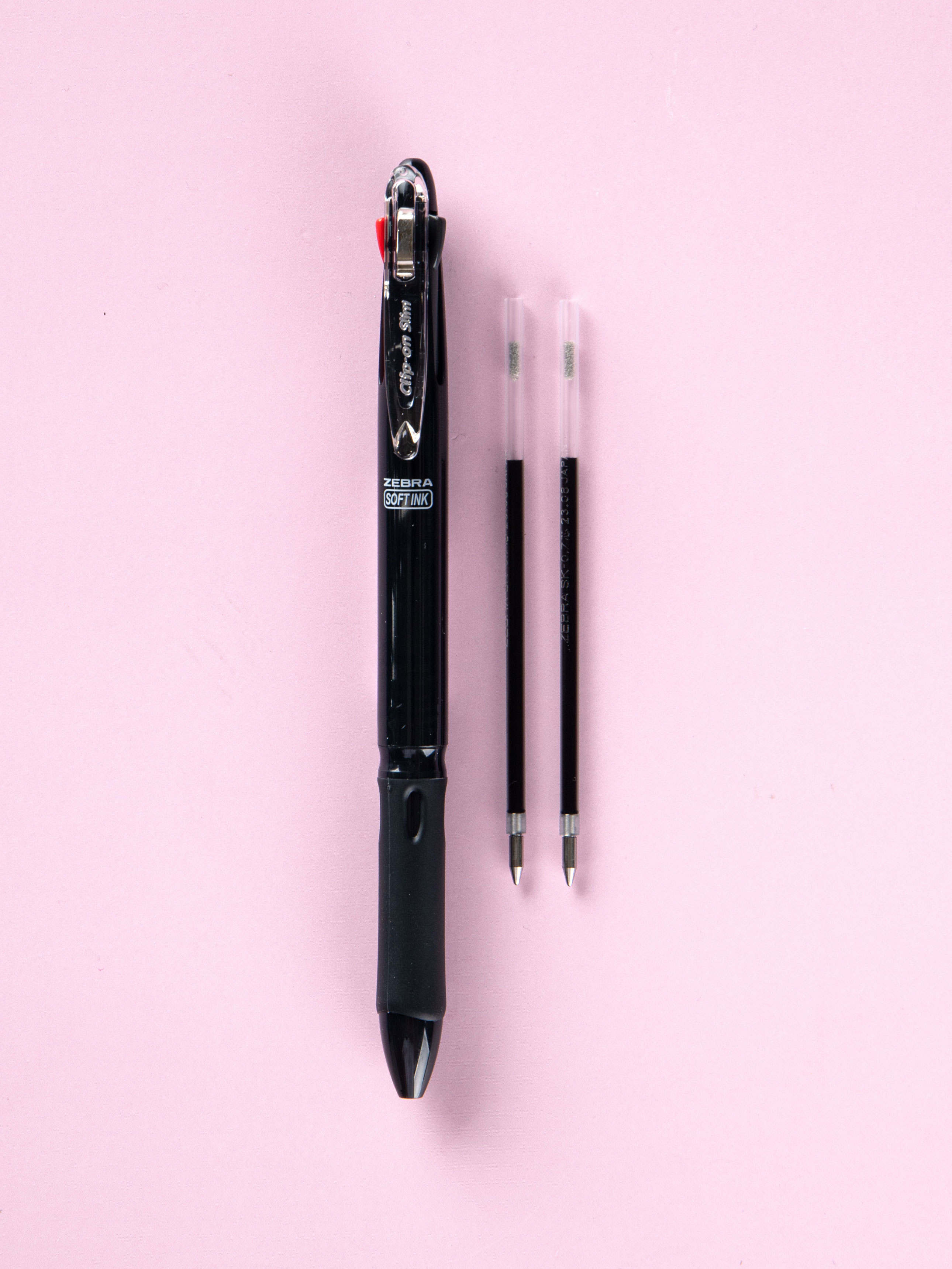 Zebra ZM Clip-on Slim 3-color ballpoint pen & refill lead set