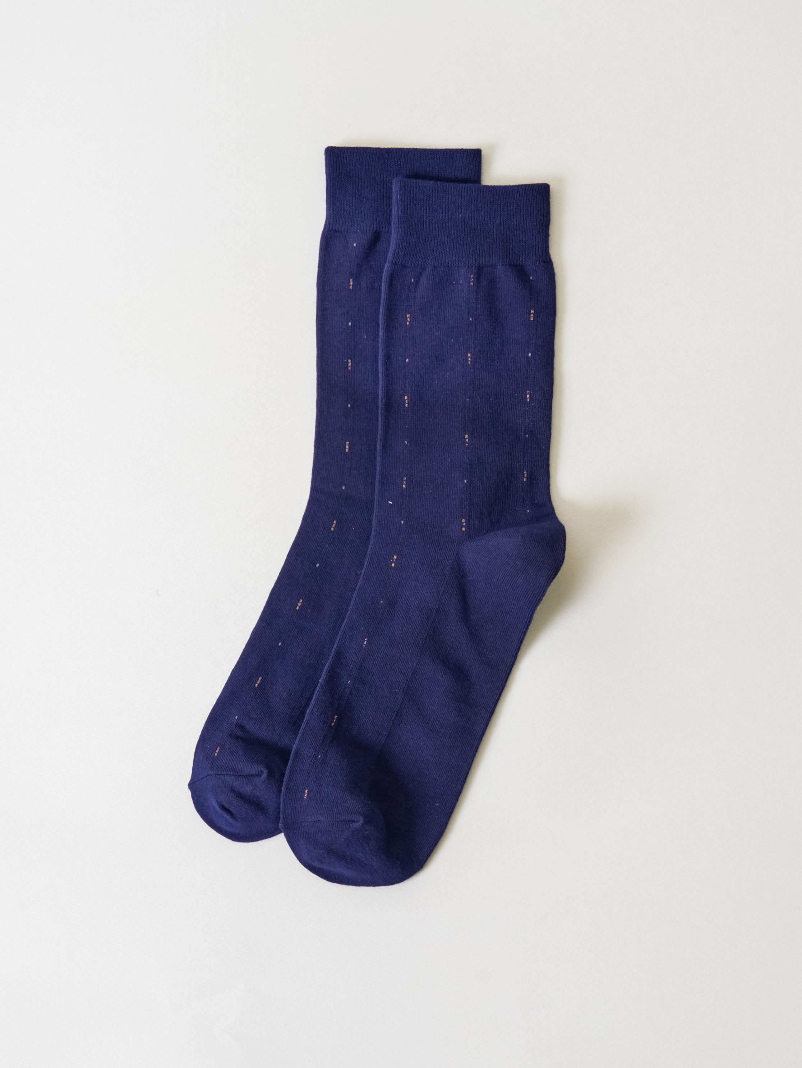 Luxury gentleman socks dot navy