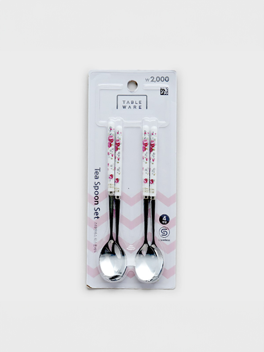 Imperial Rose Stainless Steel Straight Teaspoon Pack of 4
