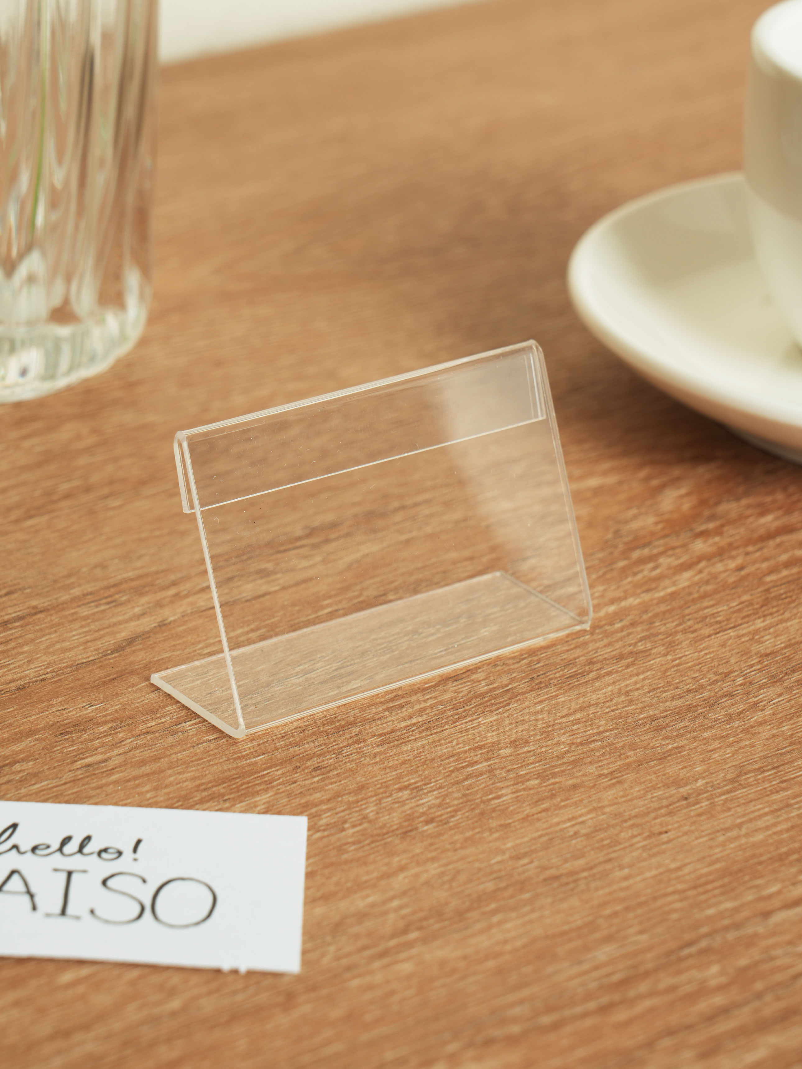 L-type horizontal transparent card stand 3 pieces 6.5