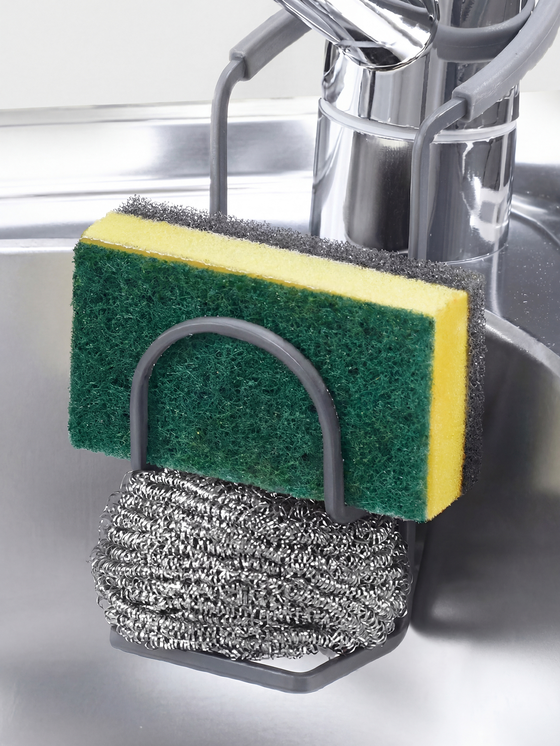 steel scrubber holder