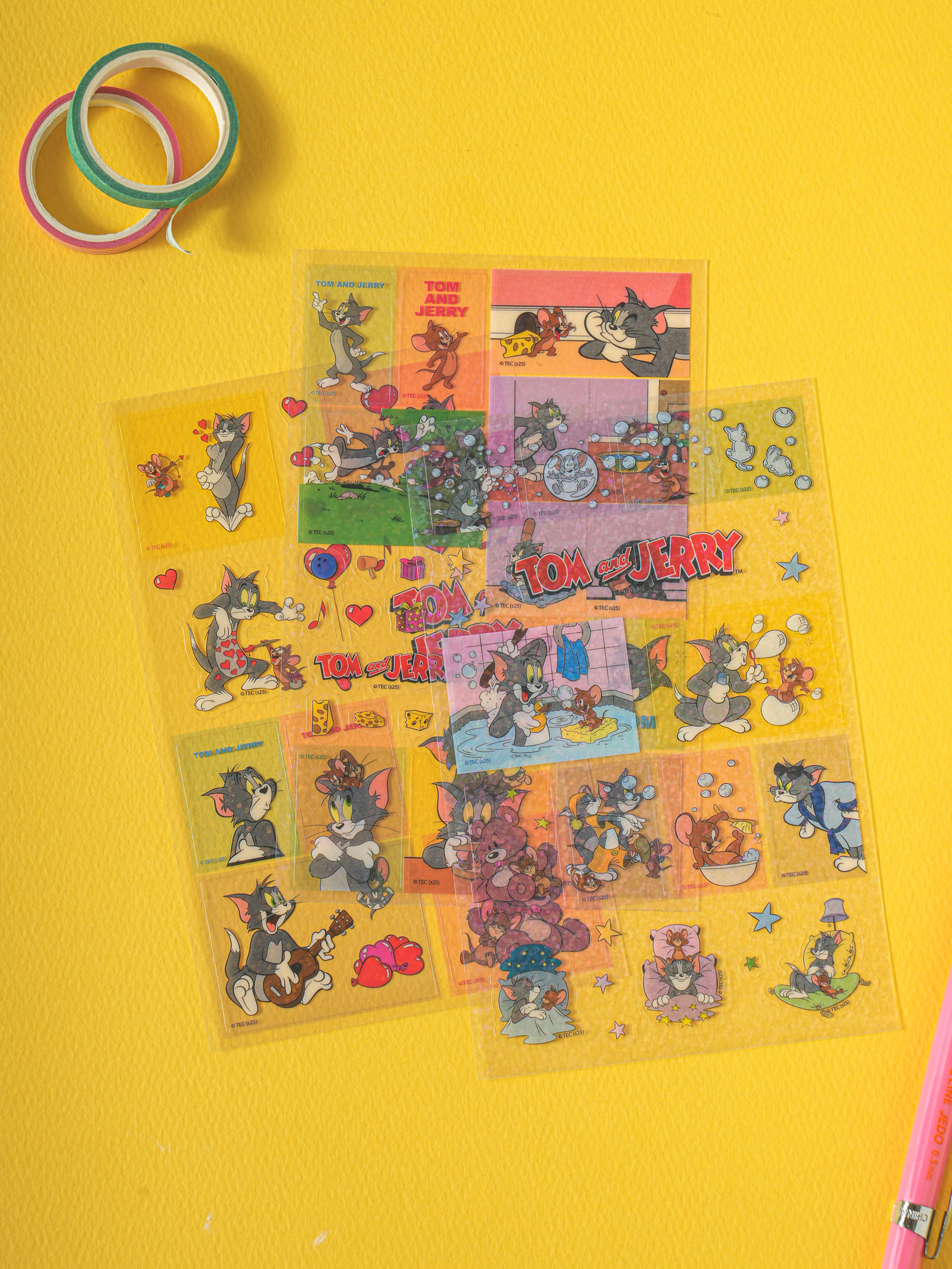 Tom and Jerry hologram stickers (3 pieces)