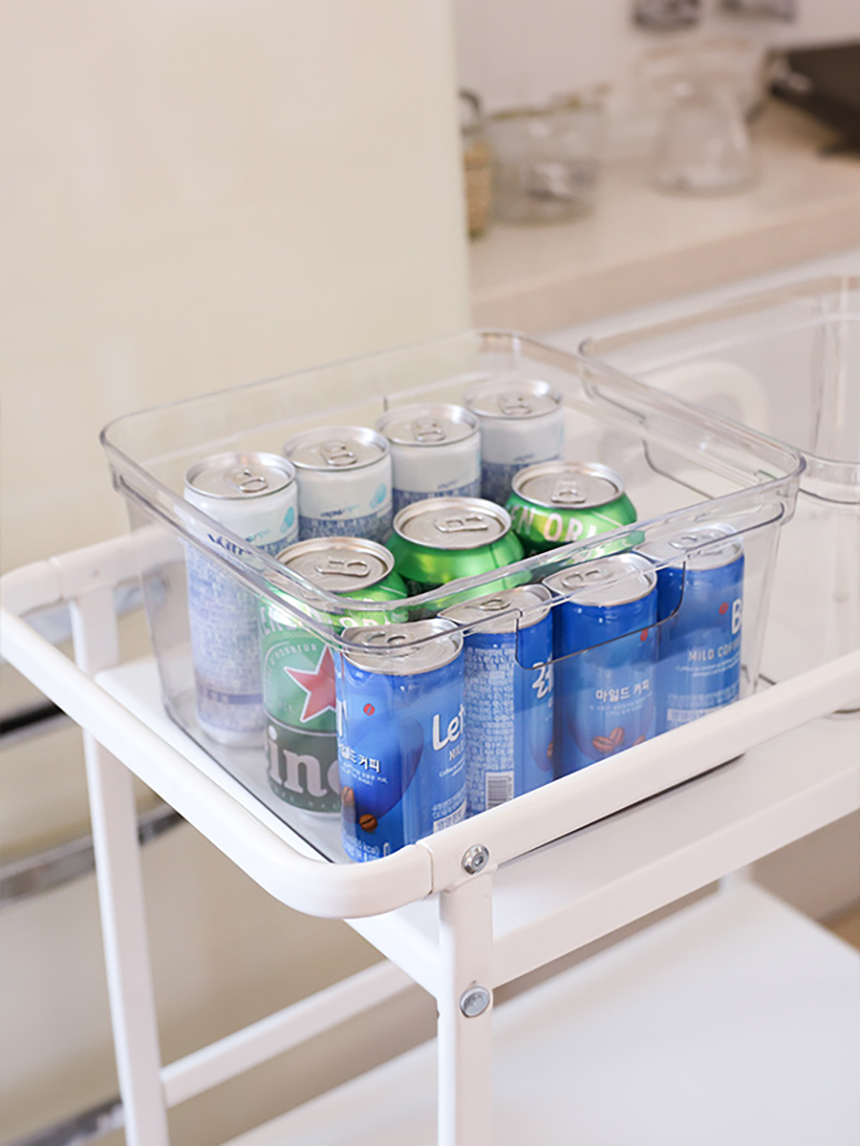 Clear basket 25.3x25.3x15cm
