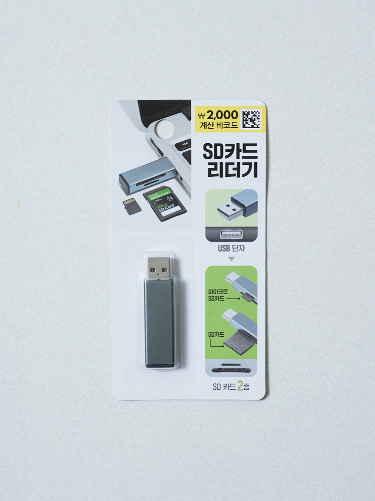 All-in-one SD/TF card reader USB-A