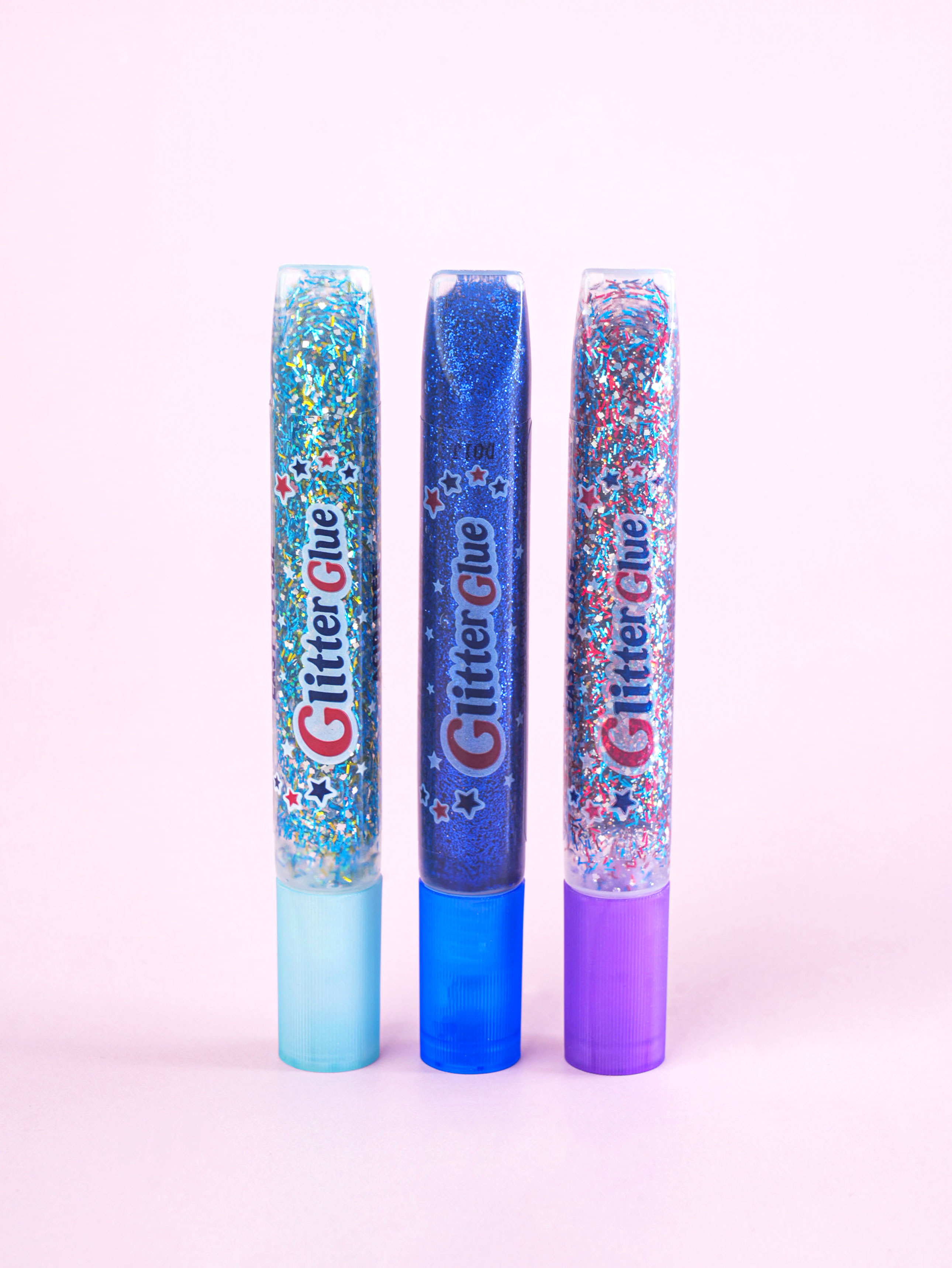 Amos Glitter Glue 3pcs Blue