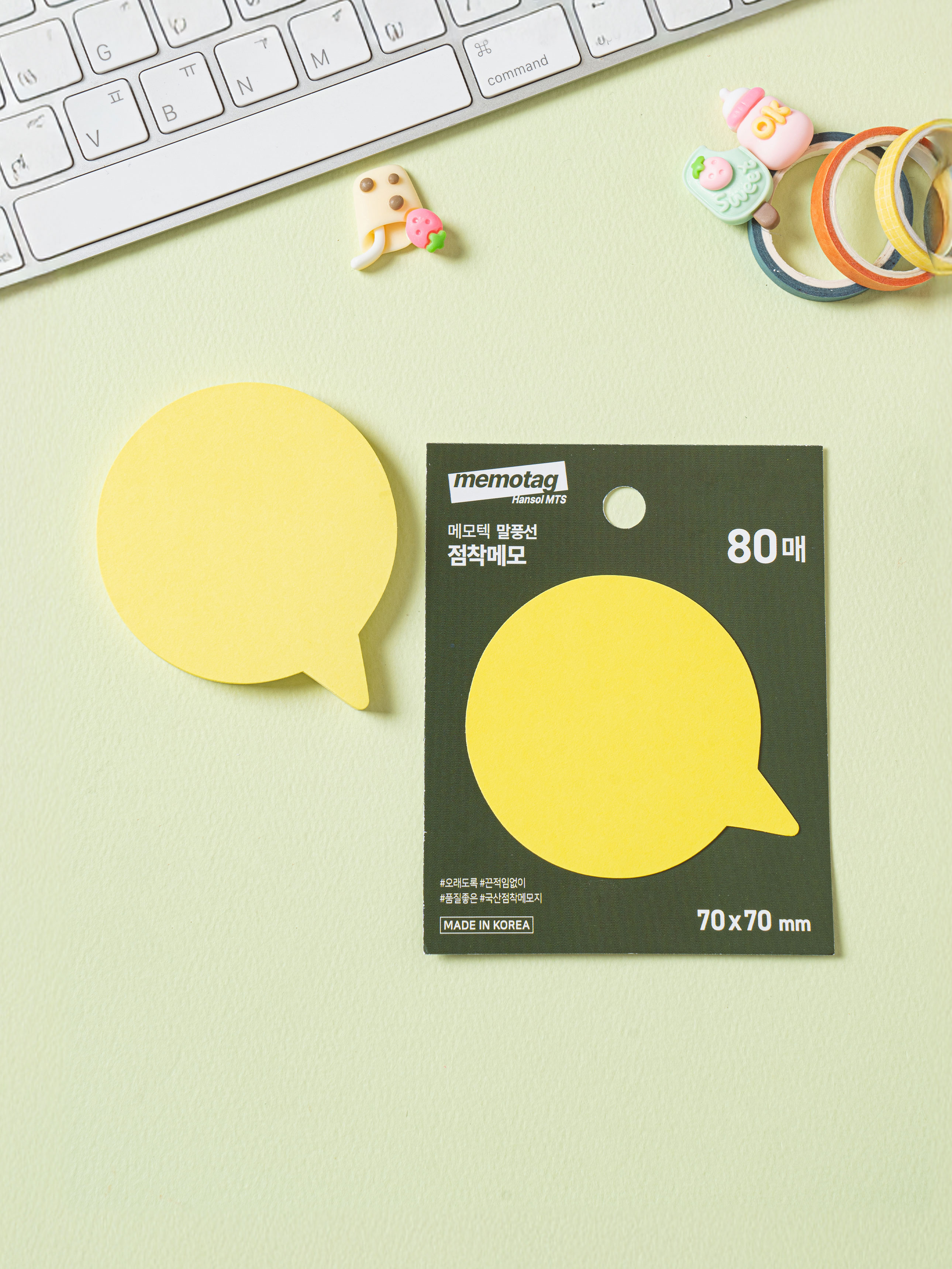 Memotech speech bubble sticky notes 80 sheets