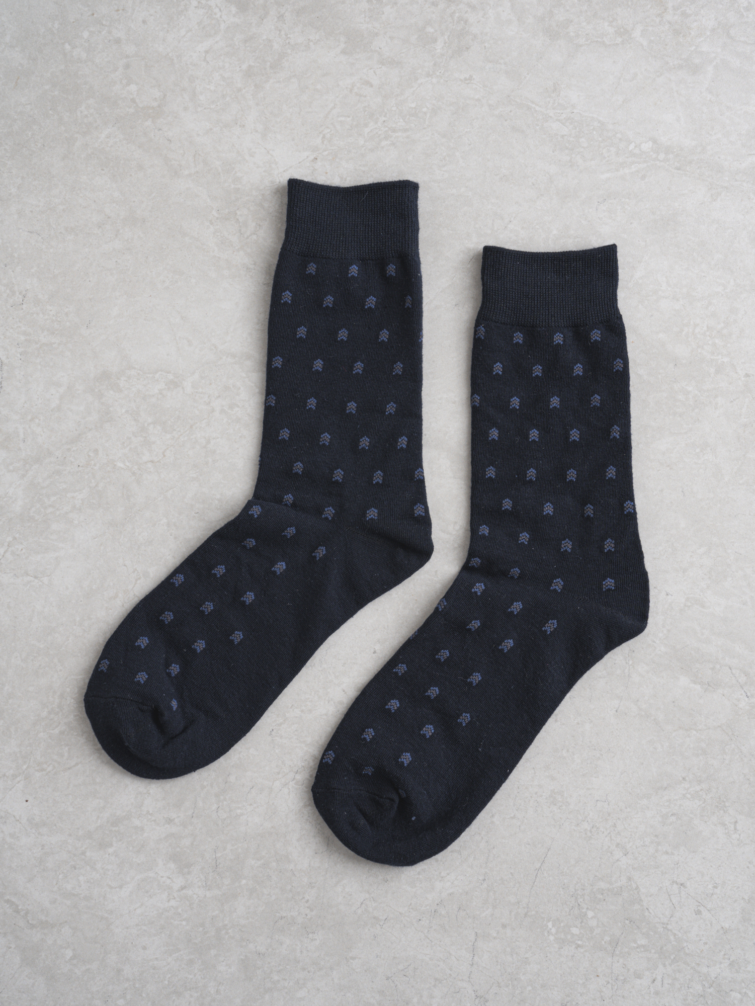 Monfoot Small Pattern Suit Socks Navy
