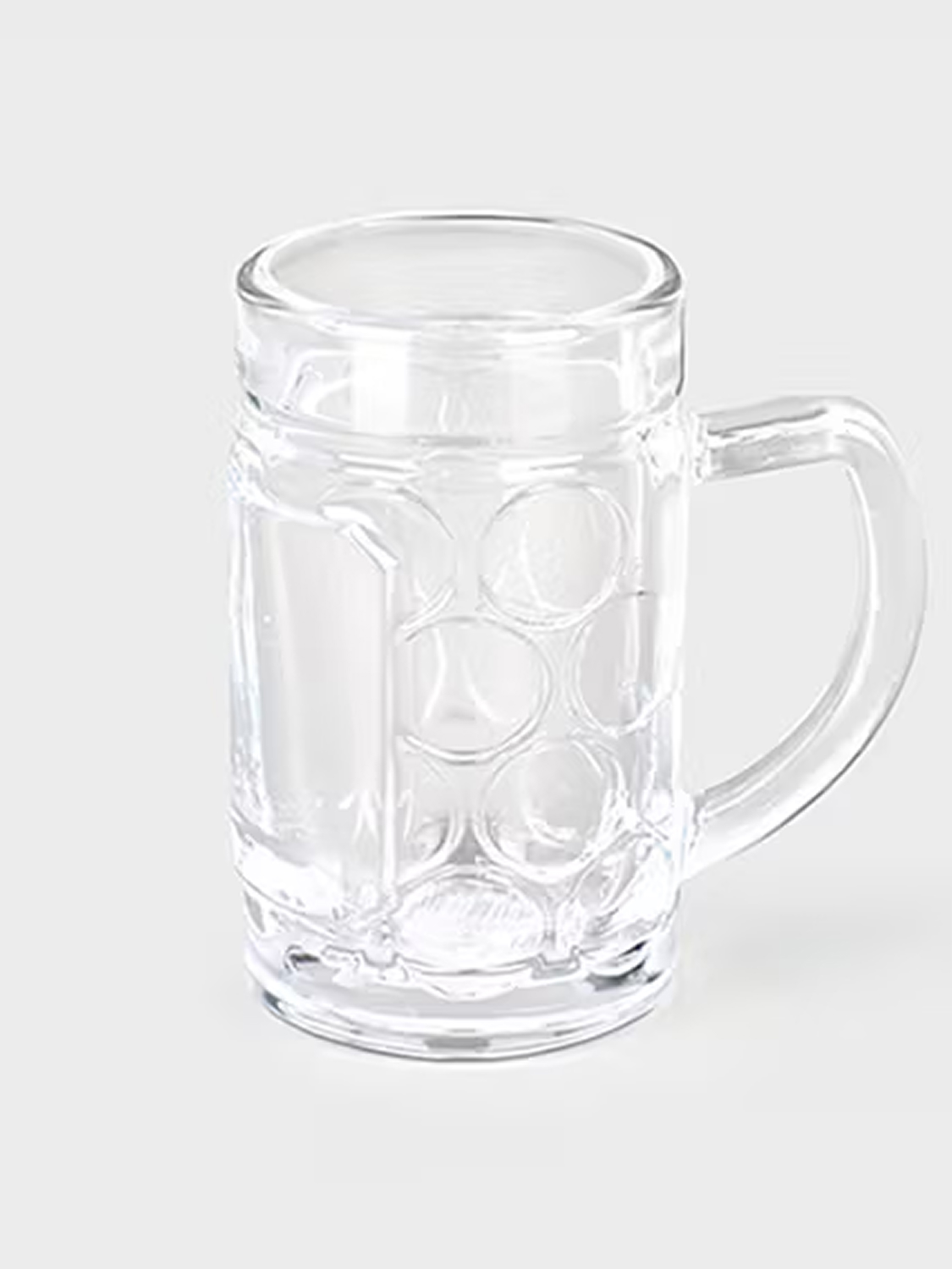 High handle glass soju glass