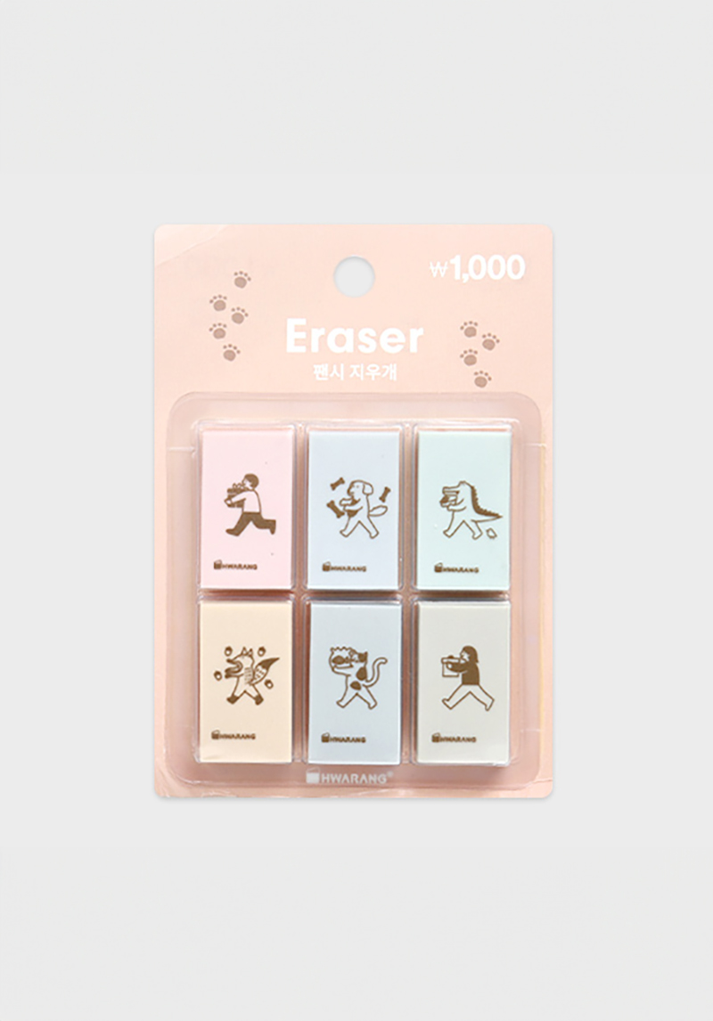 6 fancy erasers