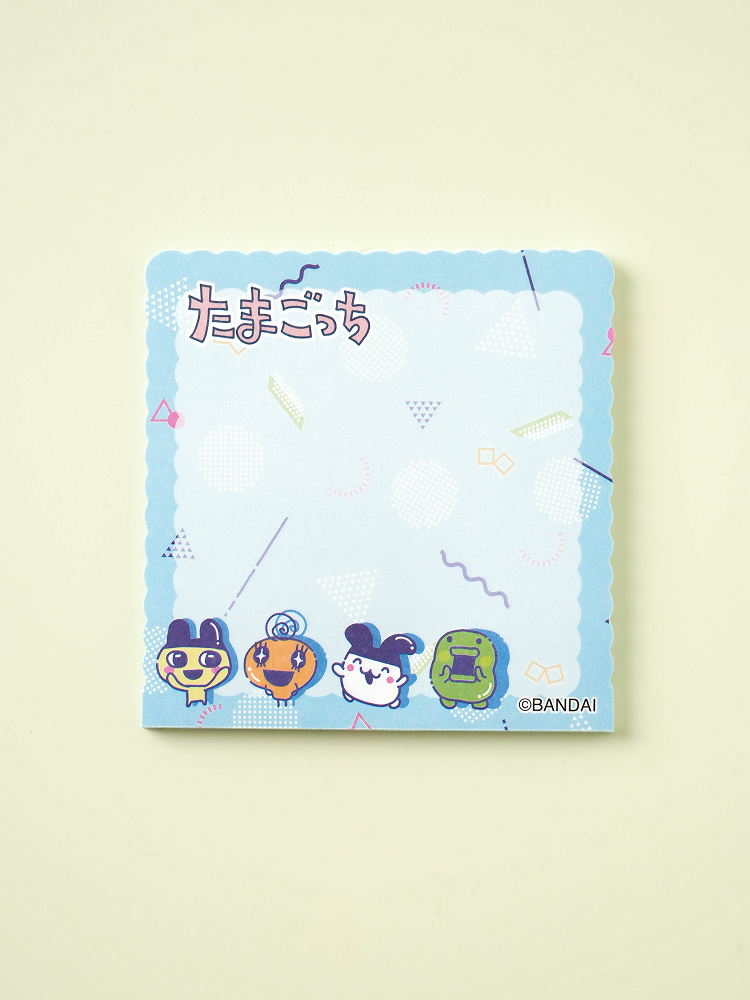 Tamagotchi die cut rice cake memo pad 45 sheets blue
