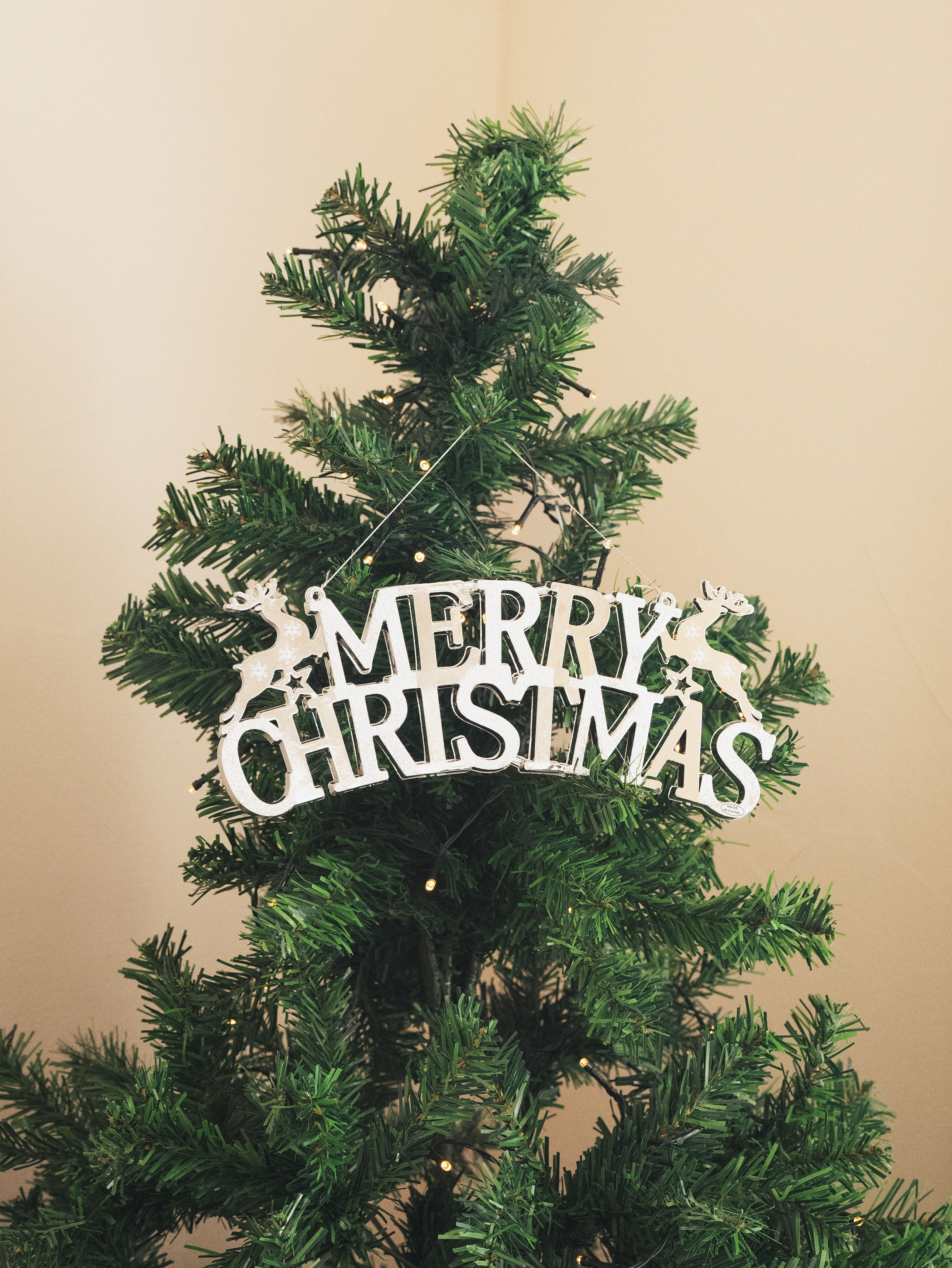 Christmas silver dial decoration small