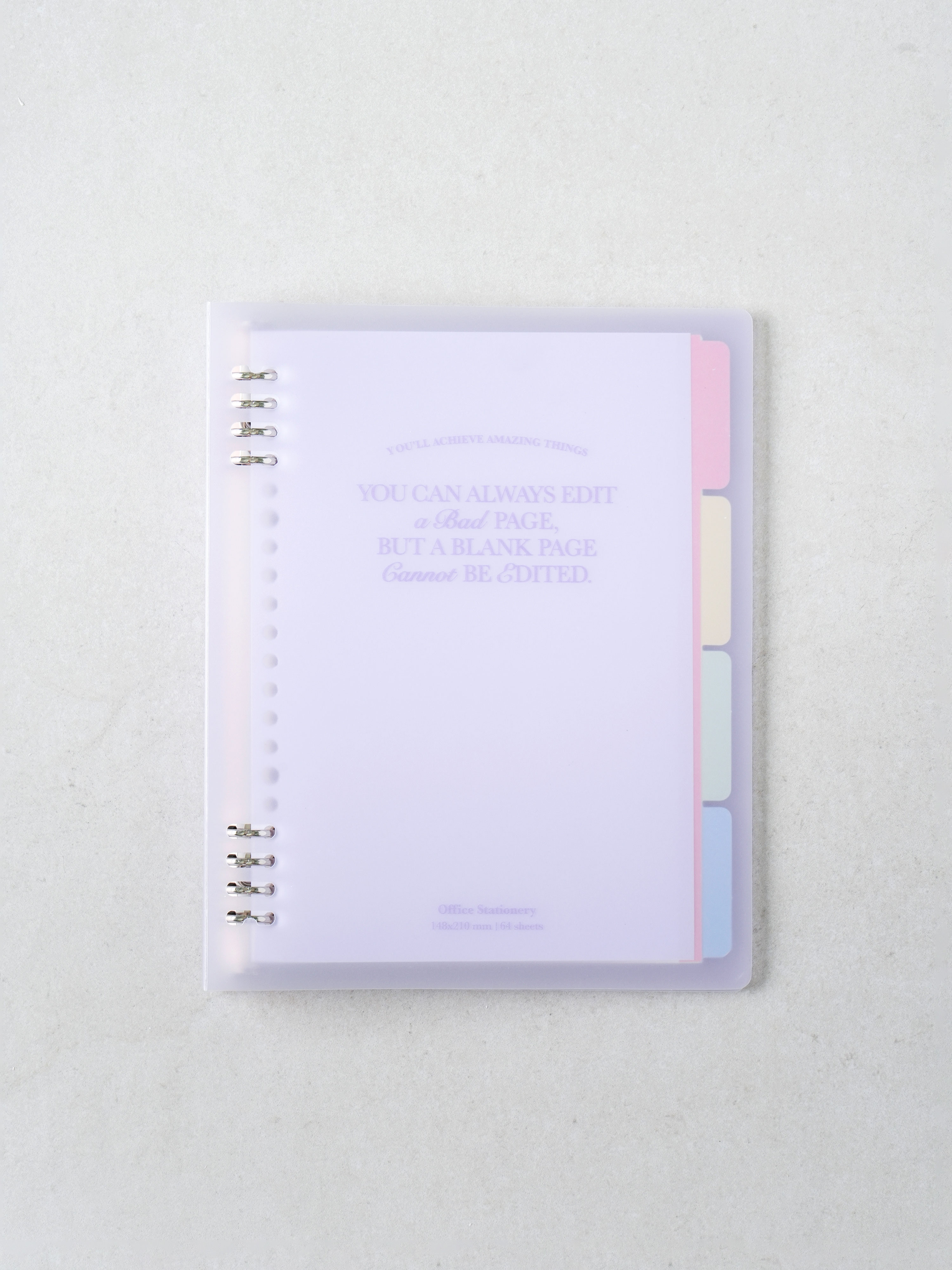 A5 binder loose leaf notebook purple