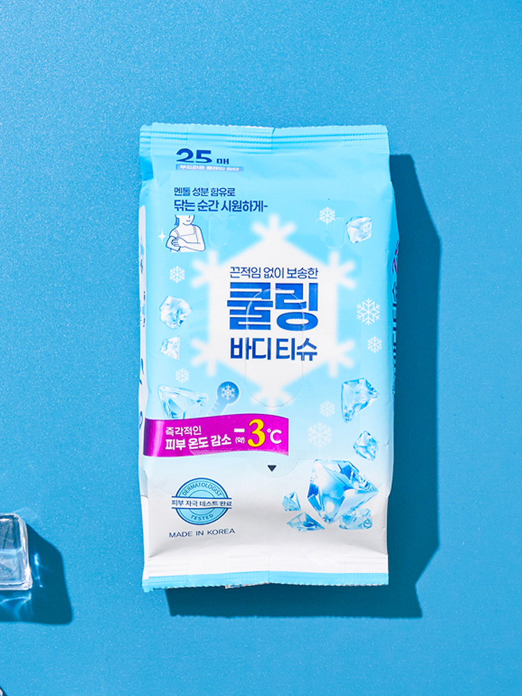 25 cooling wet wipes