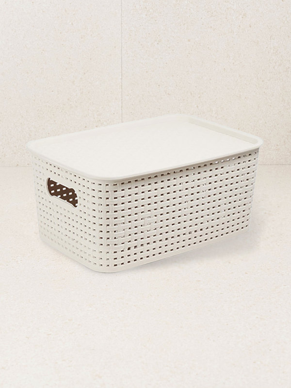 Rattan multipurpose organizer small
