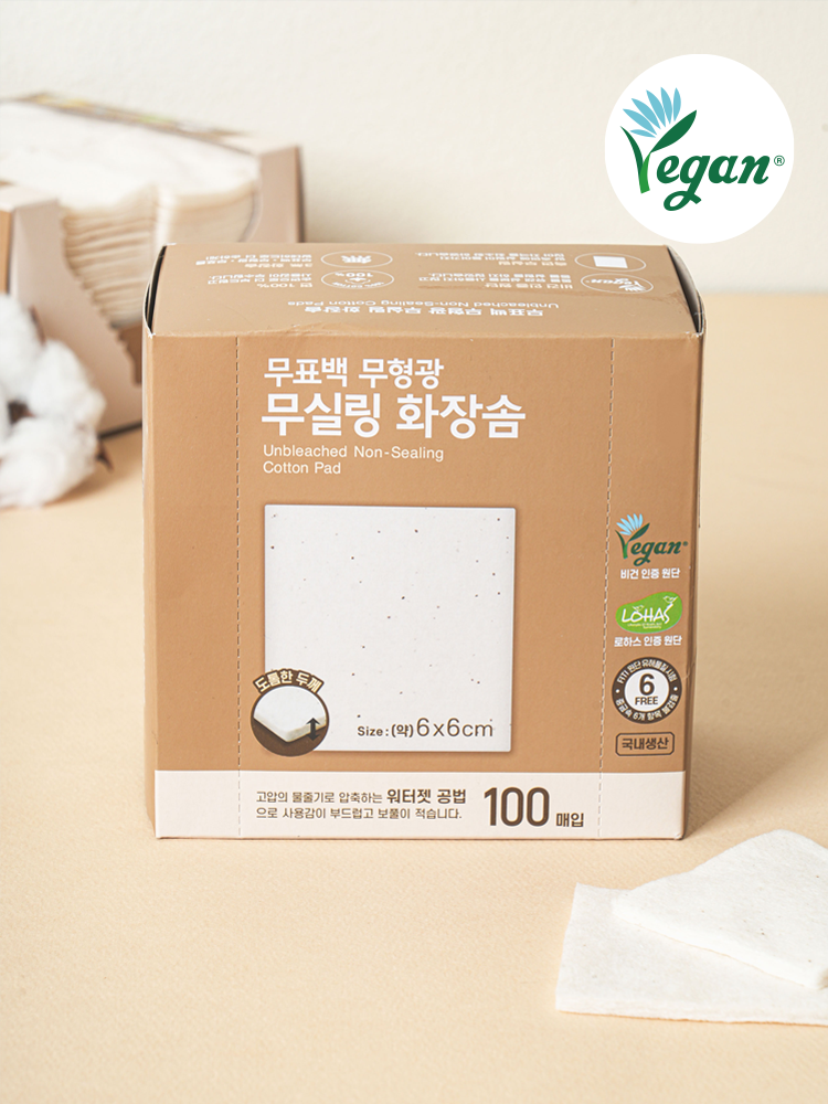 100 sheets of non-bleaching, non-sealing cotton pads