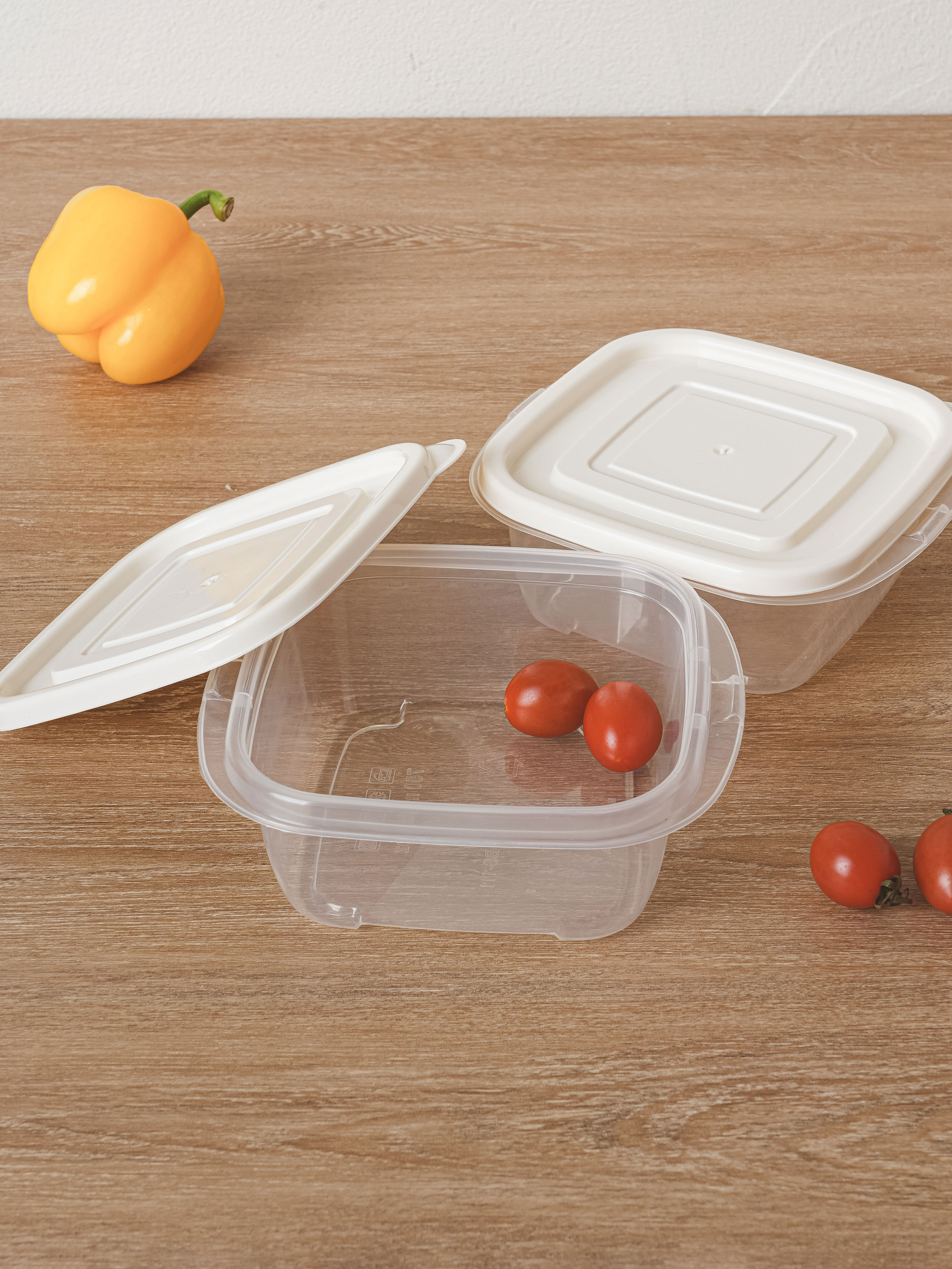 TARK square convenient container 750ml 2 pack white