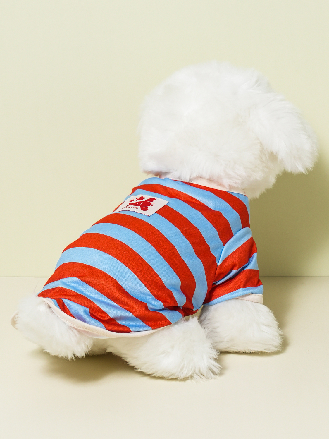 [Pet] Wa Summer Striped Short Sleeve XL
