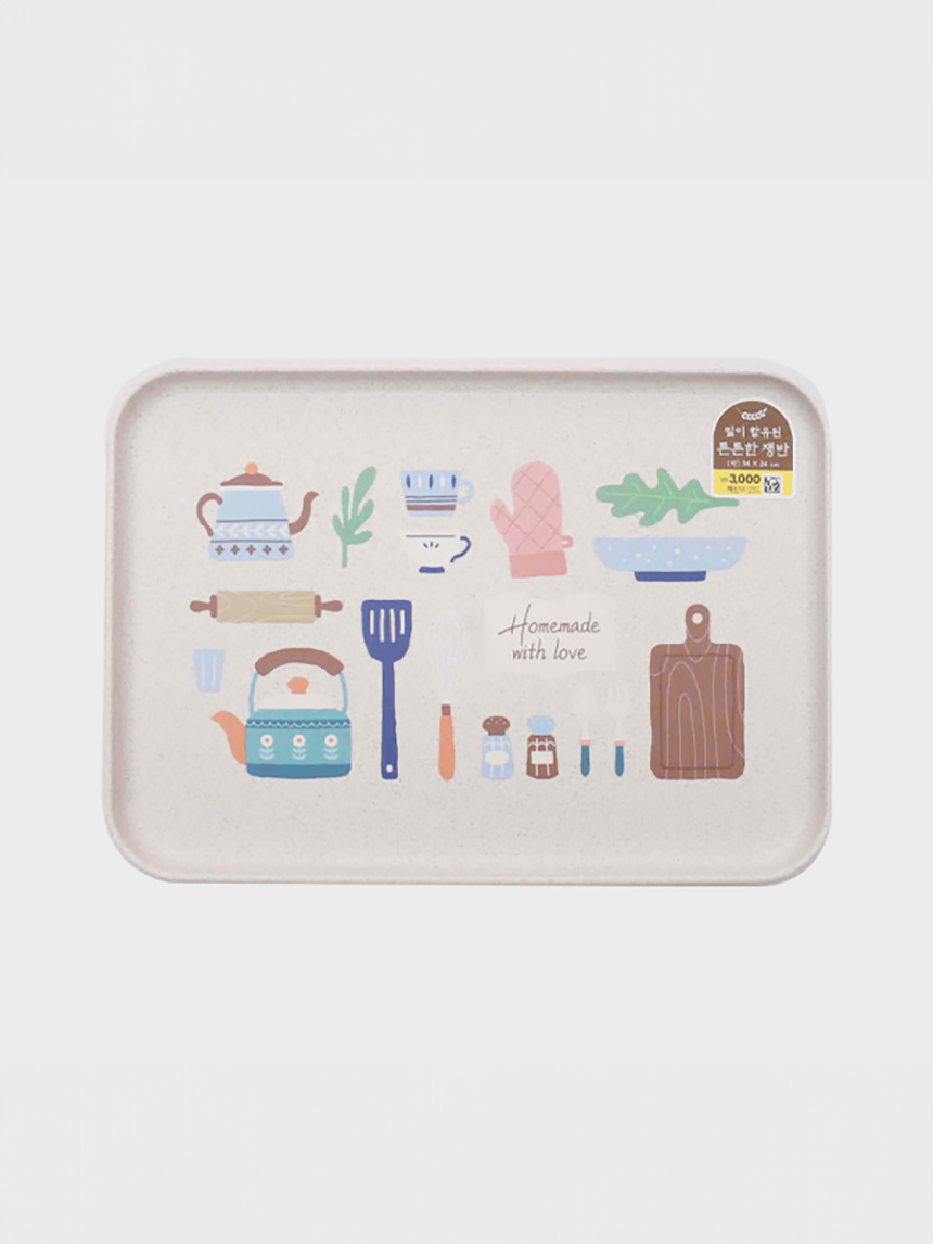 Wheat-containing tray 34x24cm