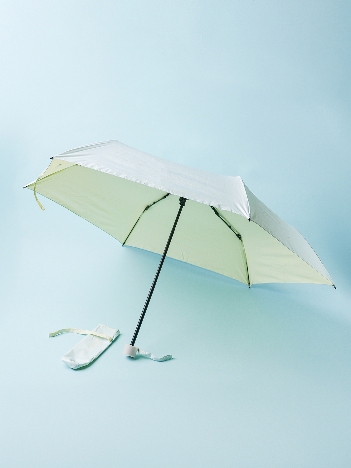[UV blocking up to 95%] Colored blackout band point Woo umbrella 6K 49 cm blue