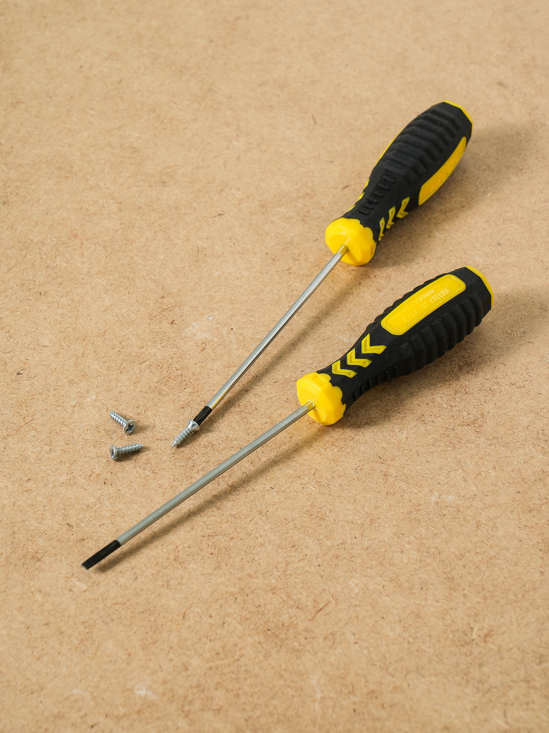 Non-slip screwdriver set cross & straight blade