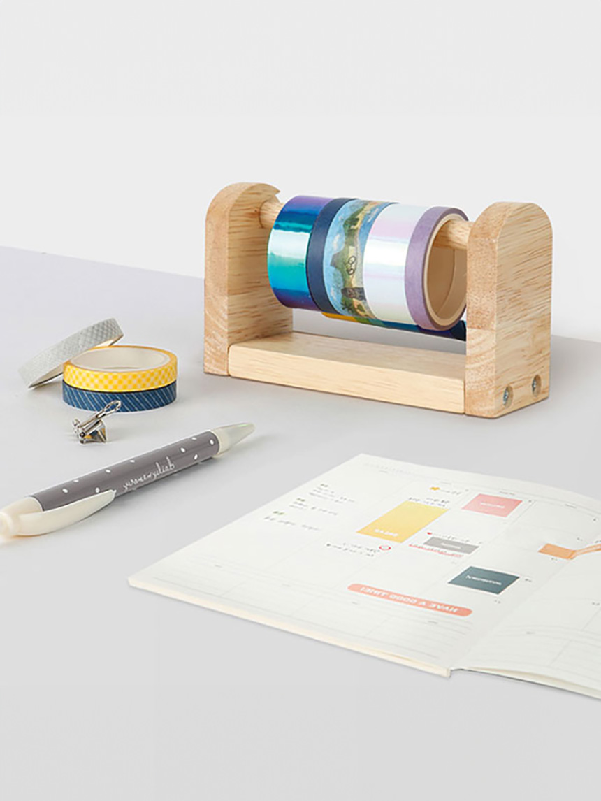 Wooden masking tape holder (A)