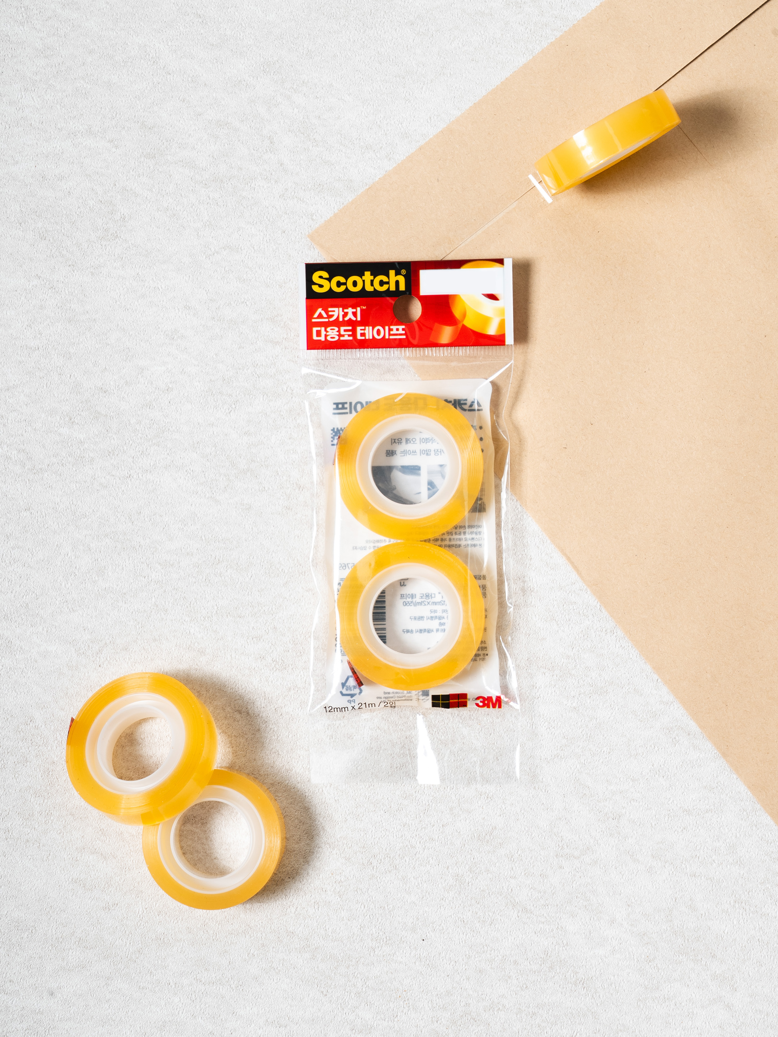 3M Scotch multi-purpose refill tape 12mmX21m 2 packs