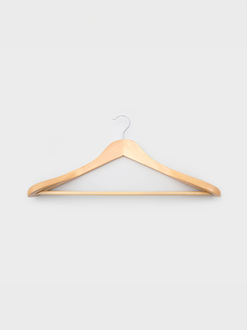1 wooden suit hanger