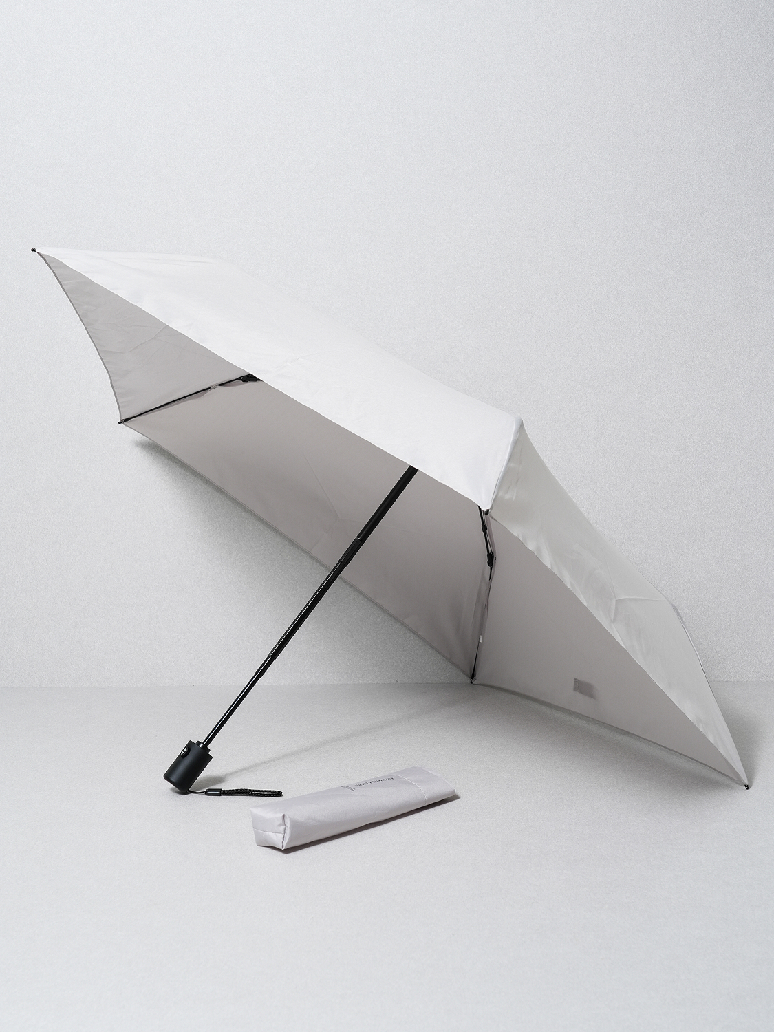 [Weight approx. 200 g] Lightweight fully automatic 3-stage umbrella 5K 50 cm gray