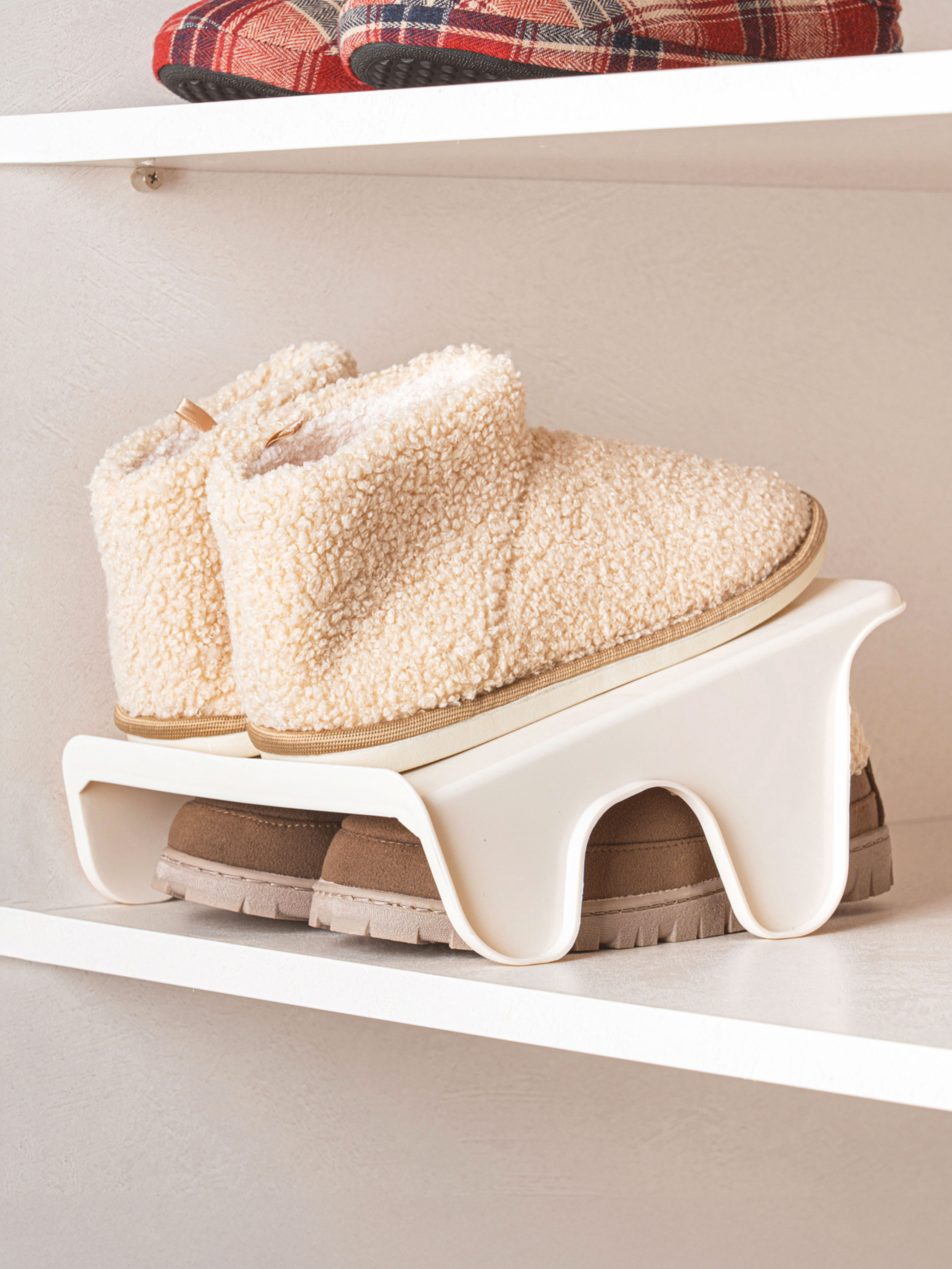 shoe organizer large ivory