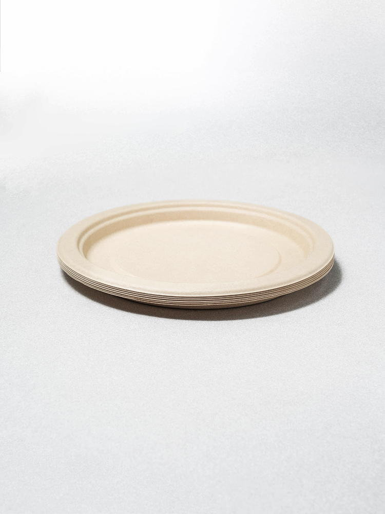 Bamboo pulp plate 23 cm 6 pieces