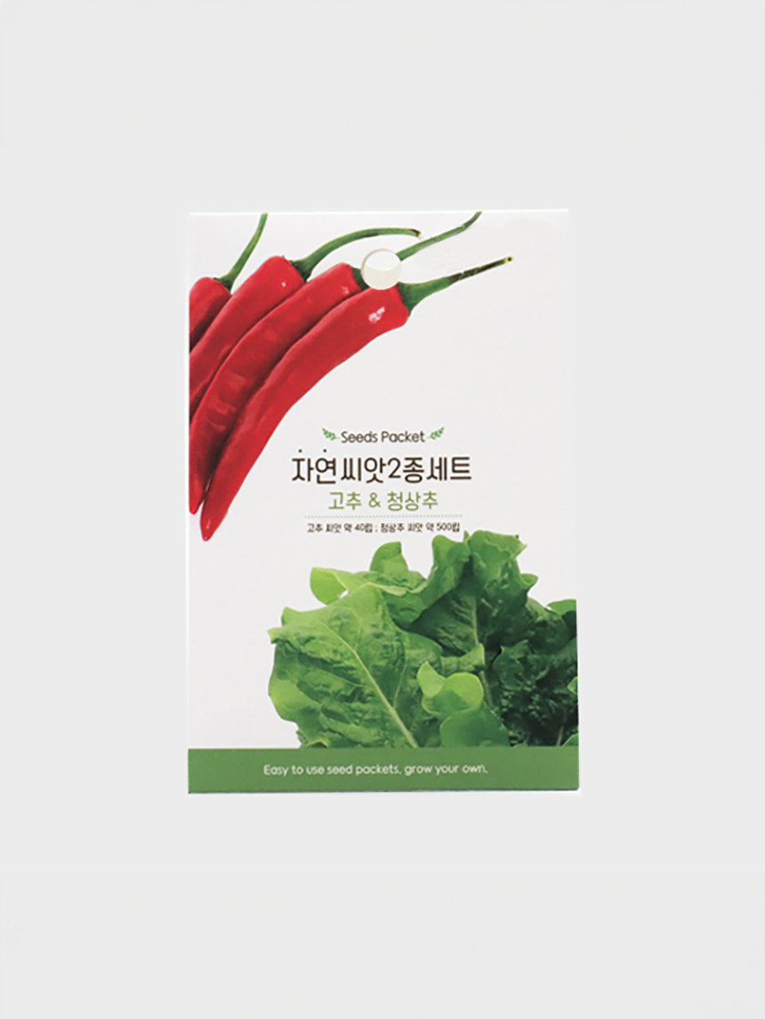 COOM natural seed set of 2 (pepper, green lettuce)