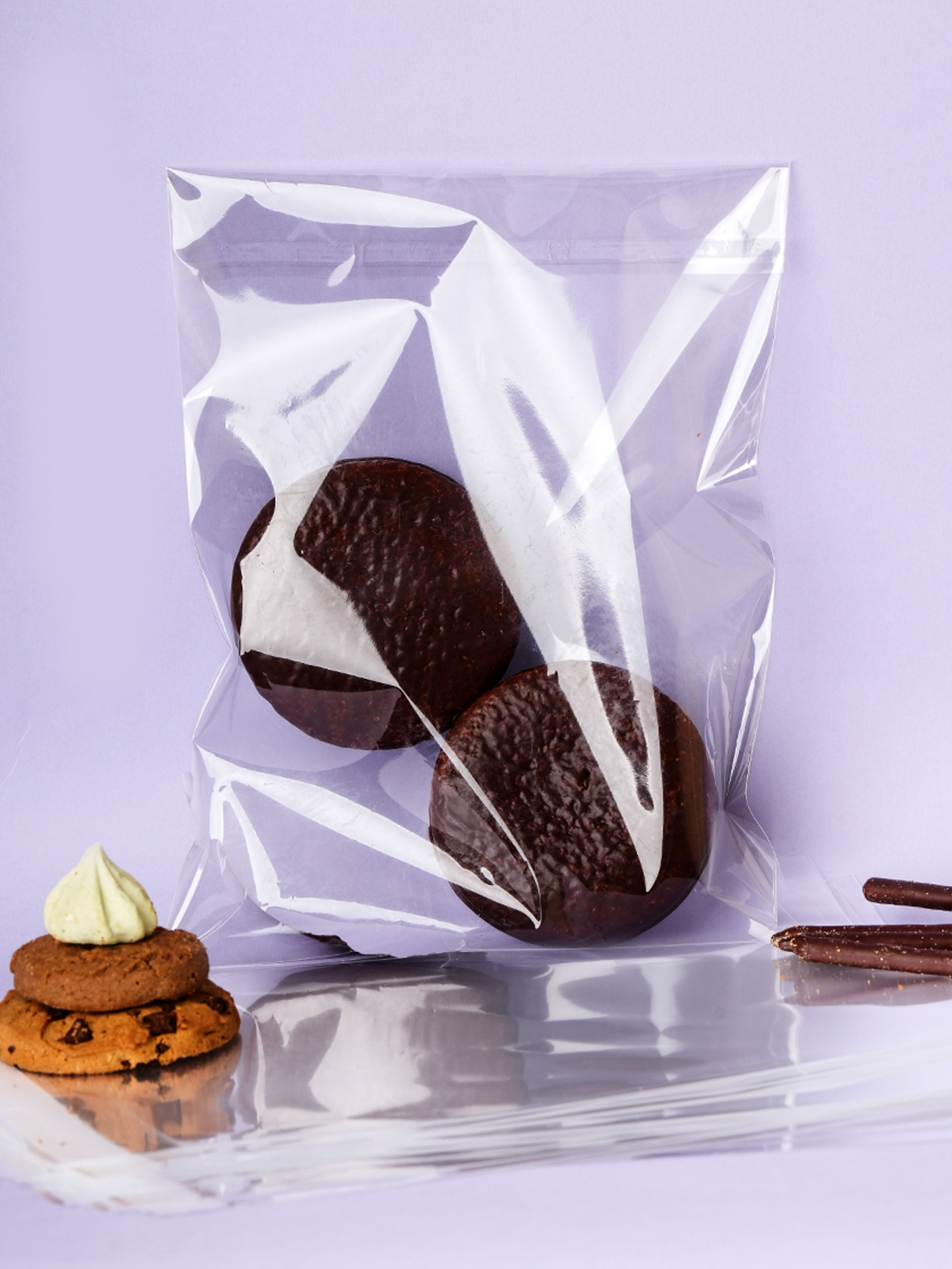 25 adhesive transparent gift bags 15X20cm