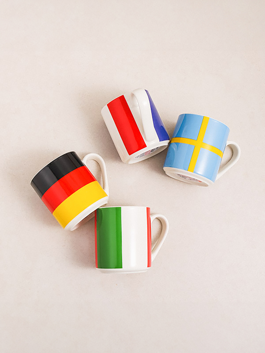 World Flag Mug 360ml (France, Italy, Sweden, Germany)