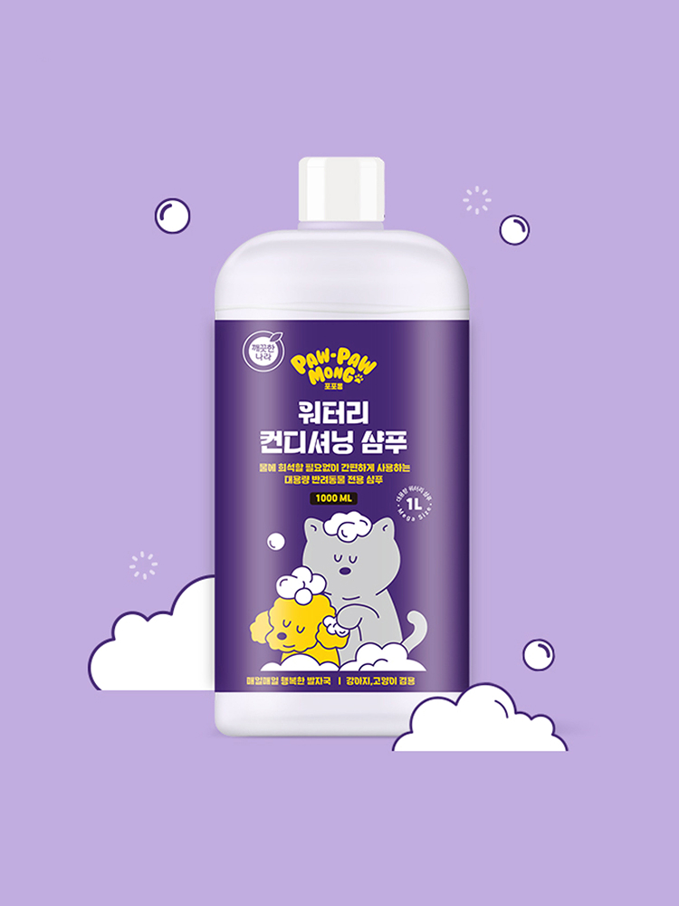 [Pet] Popomong Watery Conditioning Shampoo 1000 ml (Clean Nara)