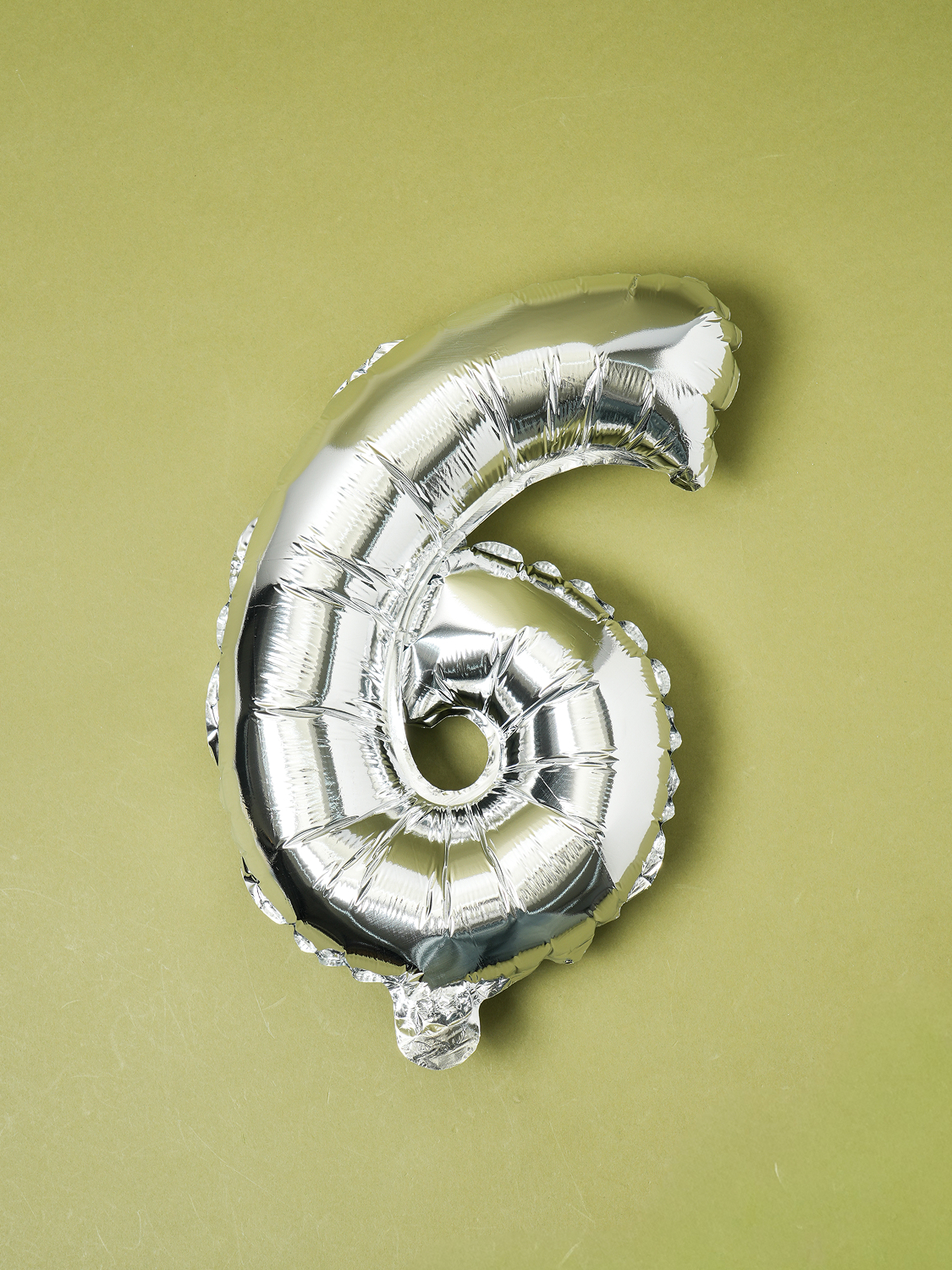 Number silver balloon 6 2pcs