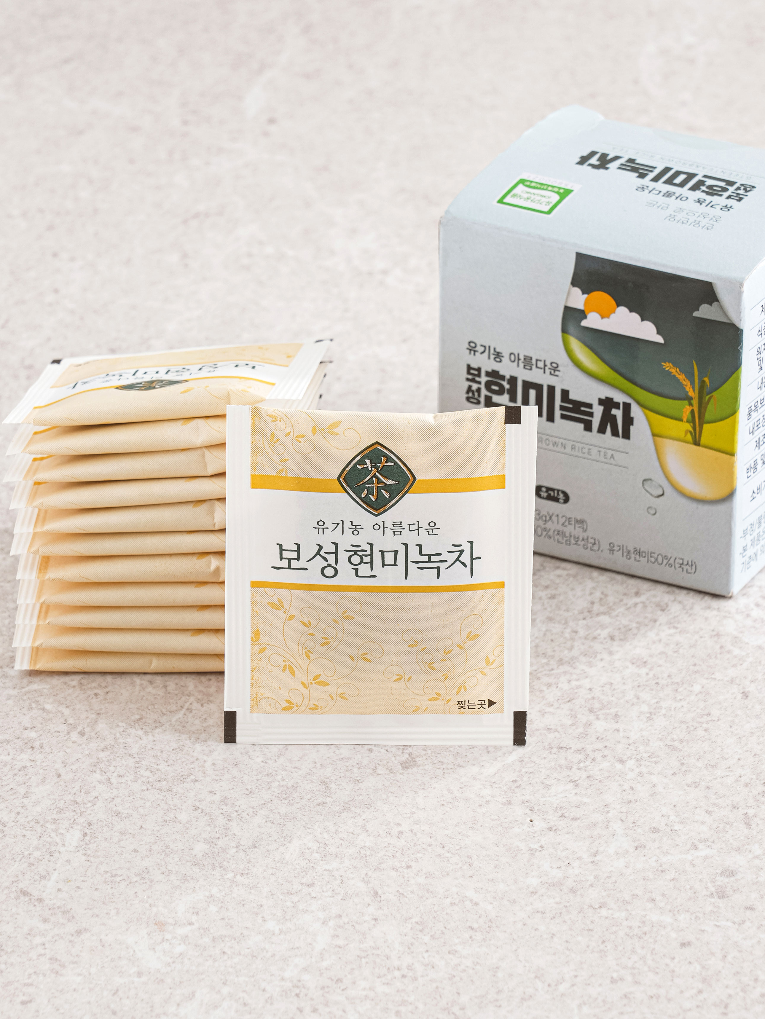 Organic Beautiful Boseong Brown Rice Green Tea 12 packs