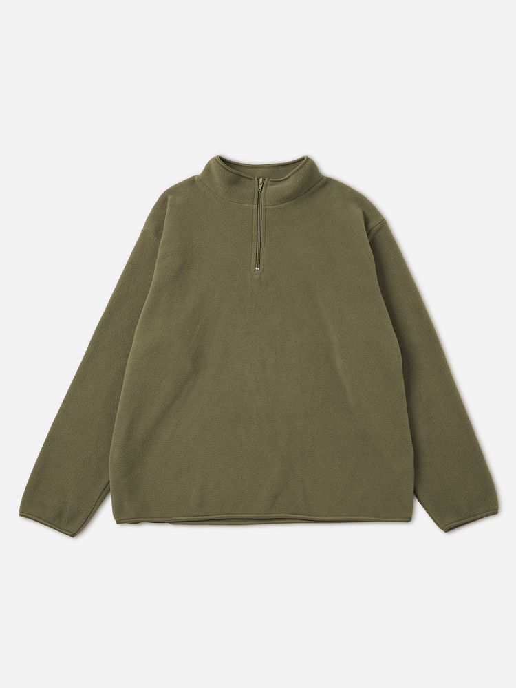 [Common] Half zip-up fleece XL khaki