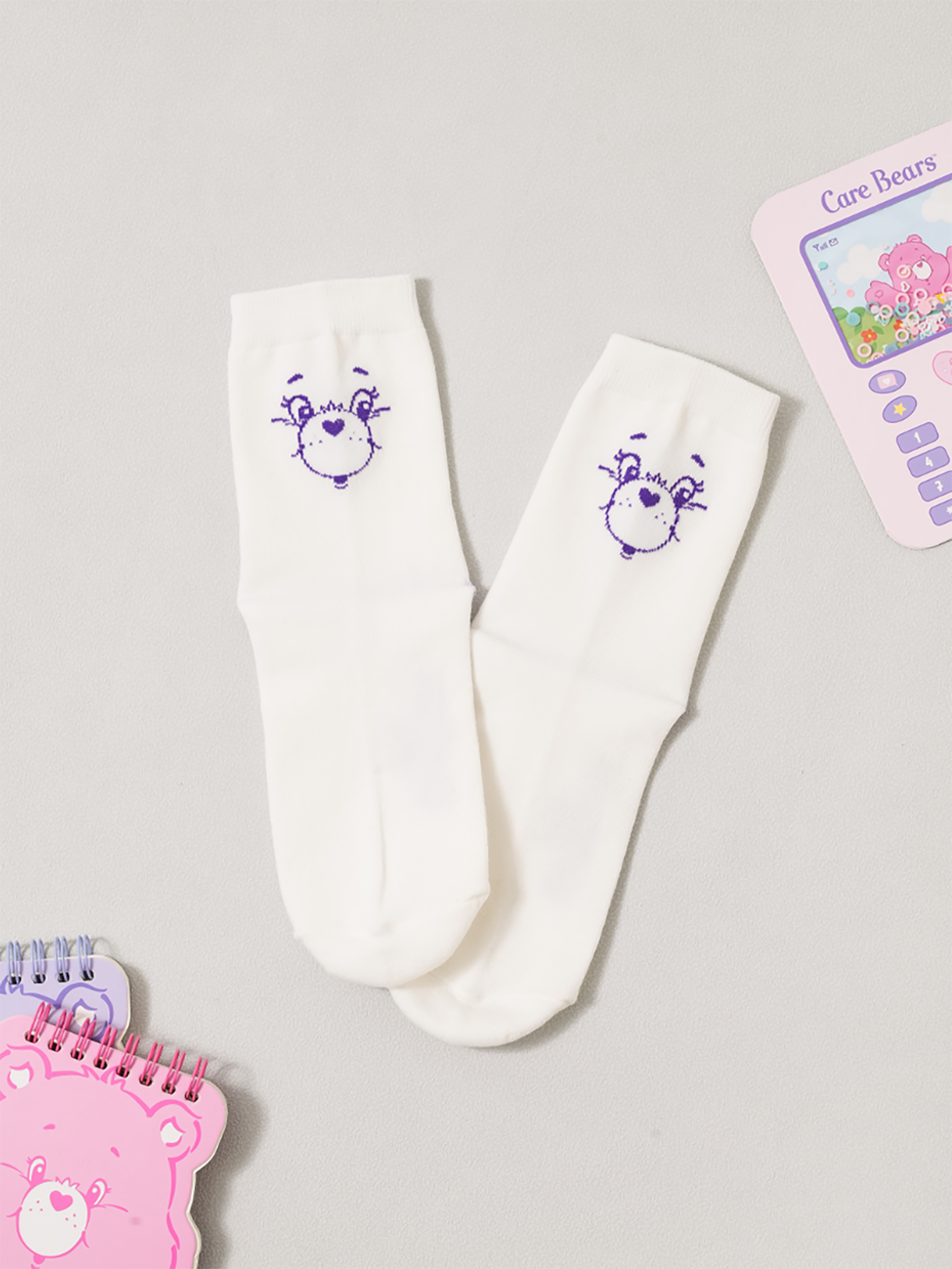 Care Bears Medium Neck Socks White